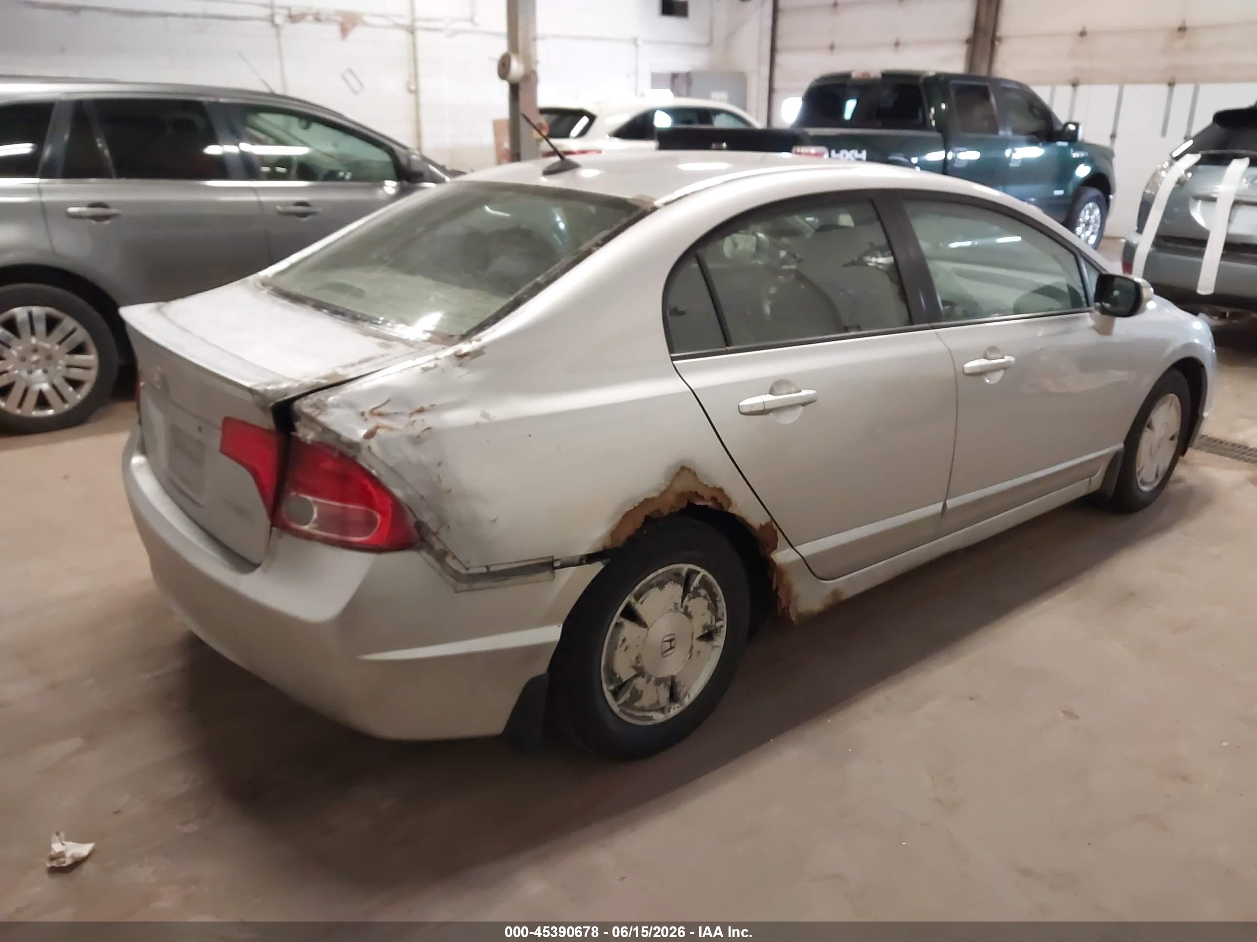 2008 Honda Civic Hybrid Silver vin: JHMFA36288S002756