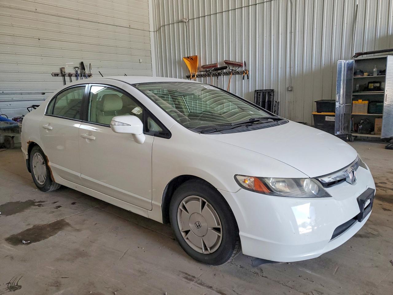 2008 Honda Civic Hybrid White vin: JHMFA36288S021520