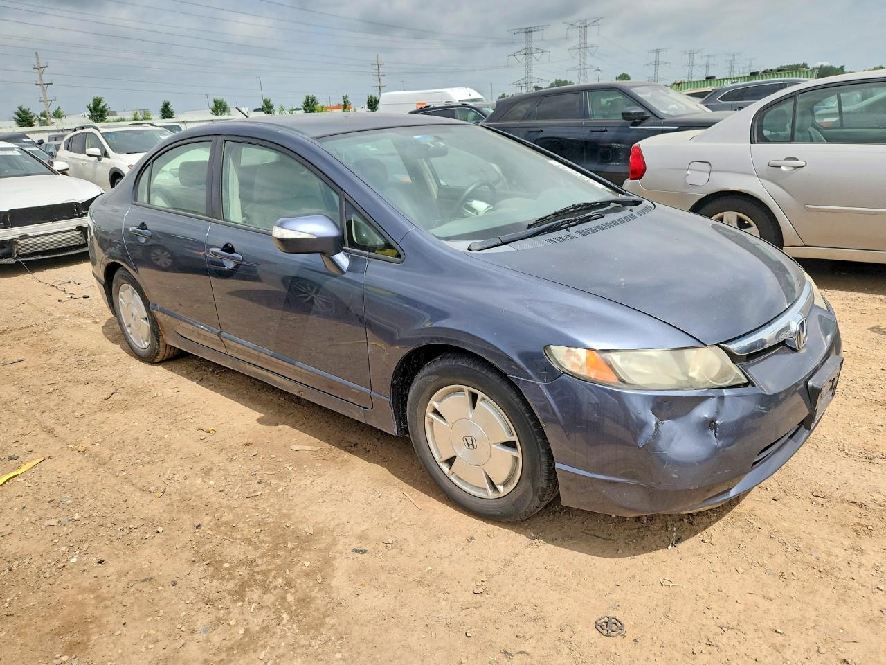 2008 Honda Civic Hybrid Gray vin: JHMFA36288S023980