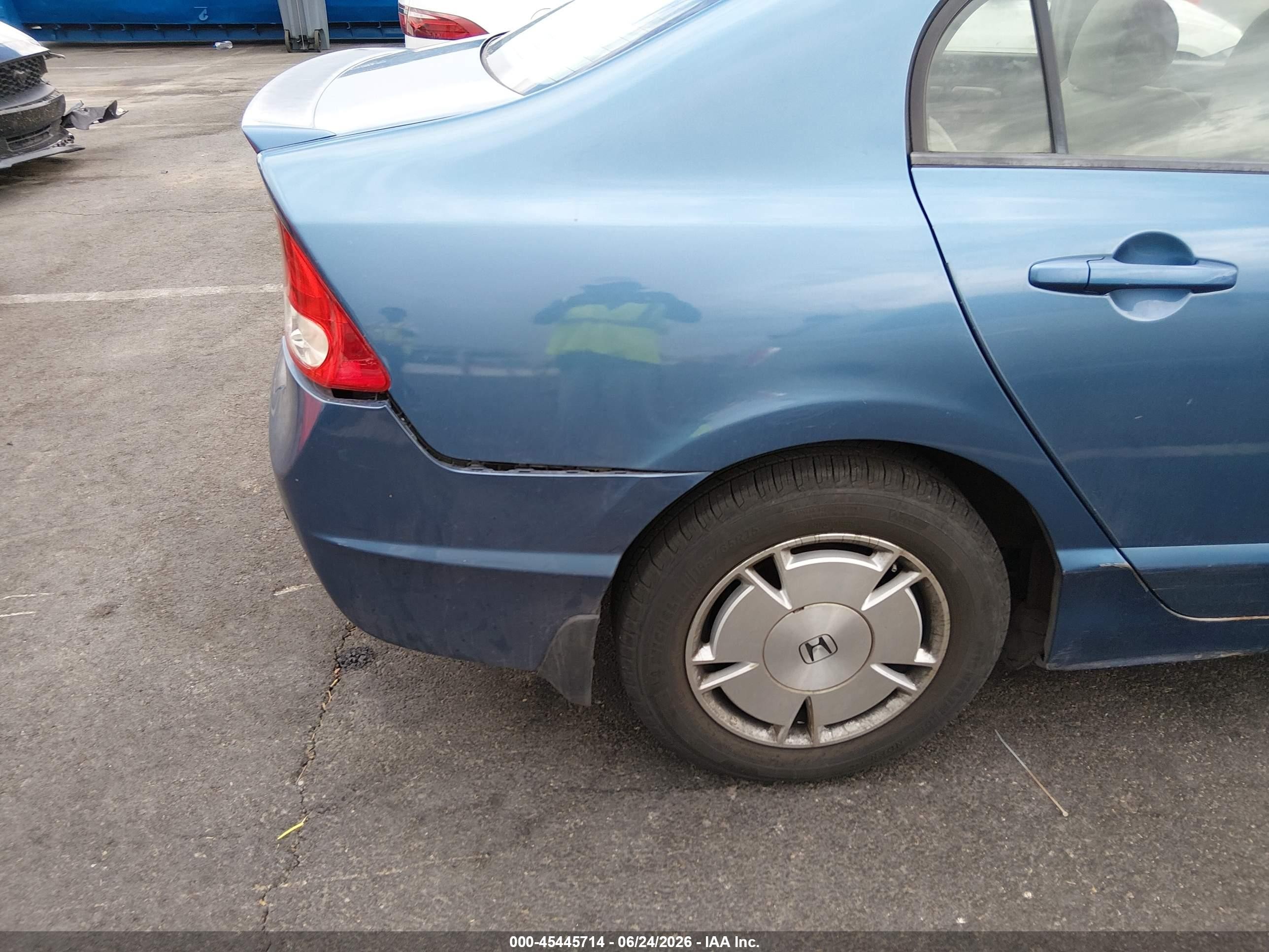 2009 Honda Civic Hybrid Blue vin: JHMFA36289S001222