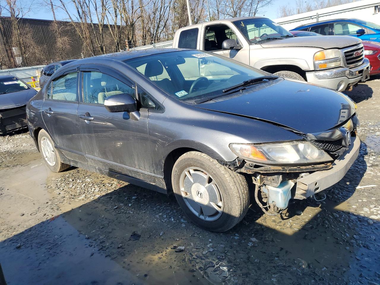 2009 Honda Civic Hybrid Gray vin: JHMFA36289S016528