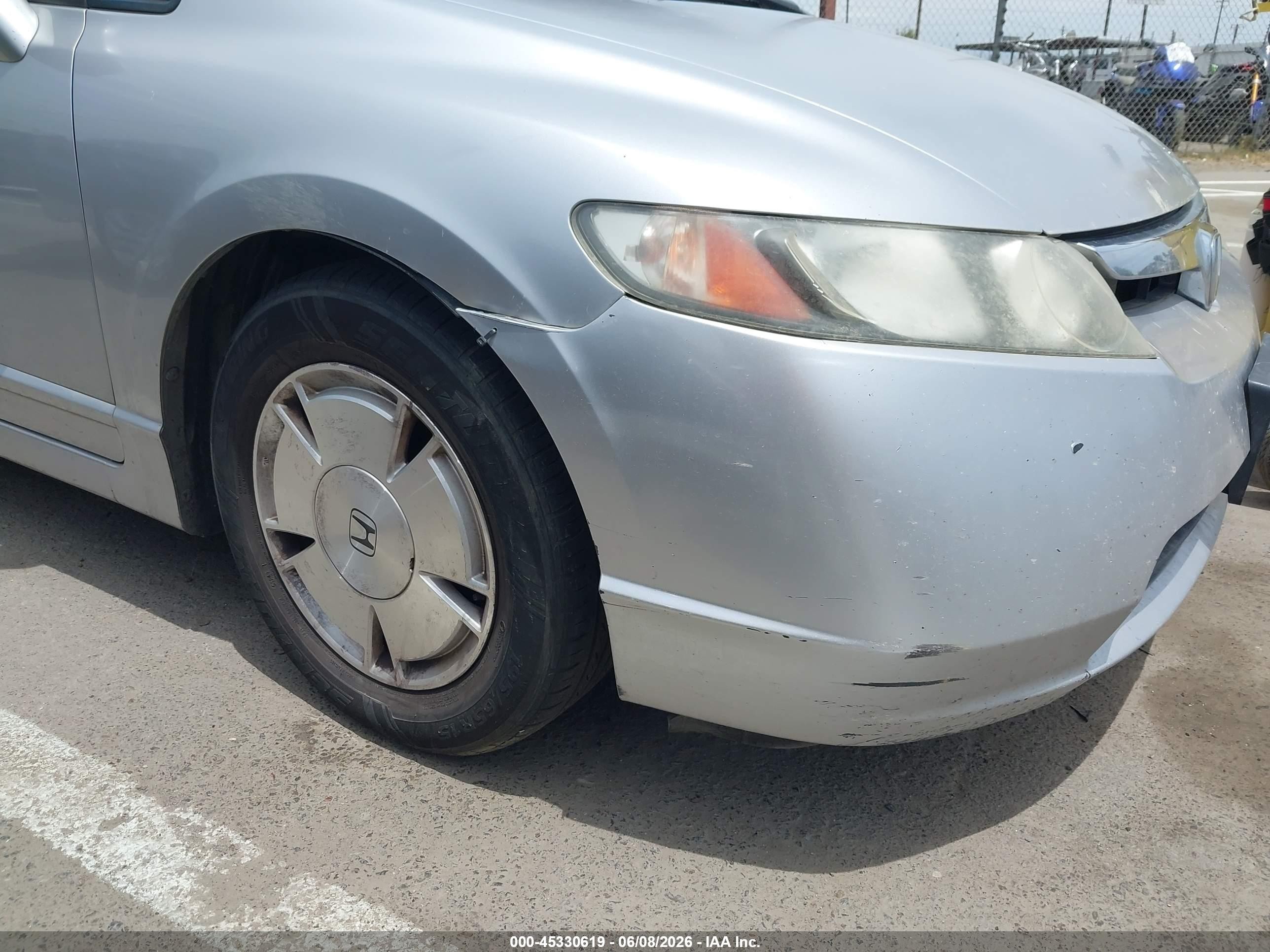 2006 Honda Civic Hybrid   Silver vin: JHMFA36296S019790
