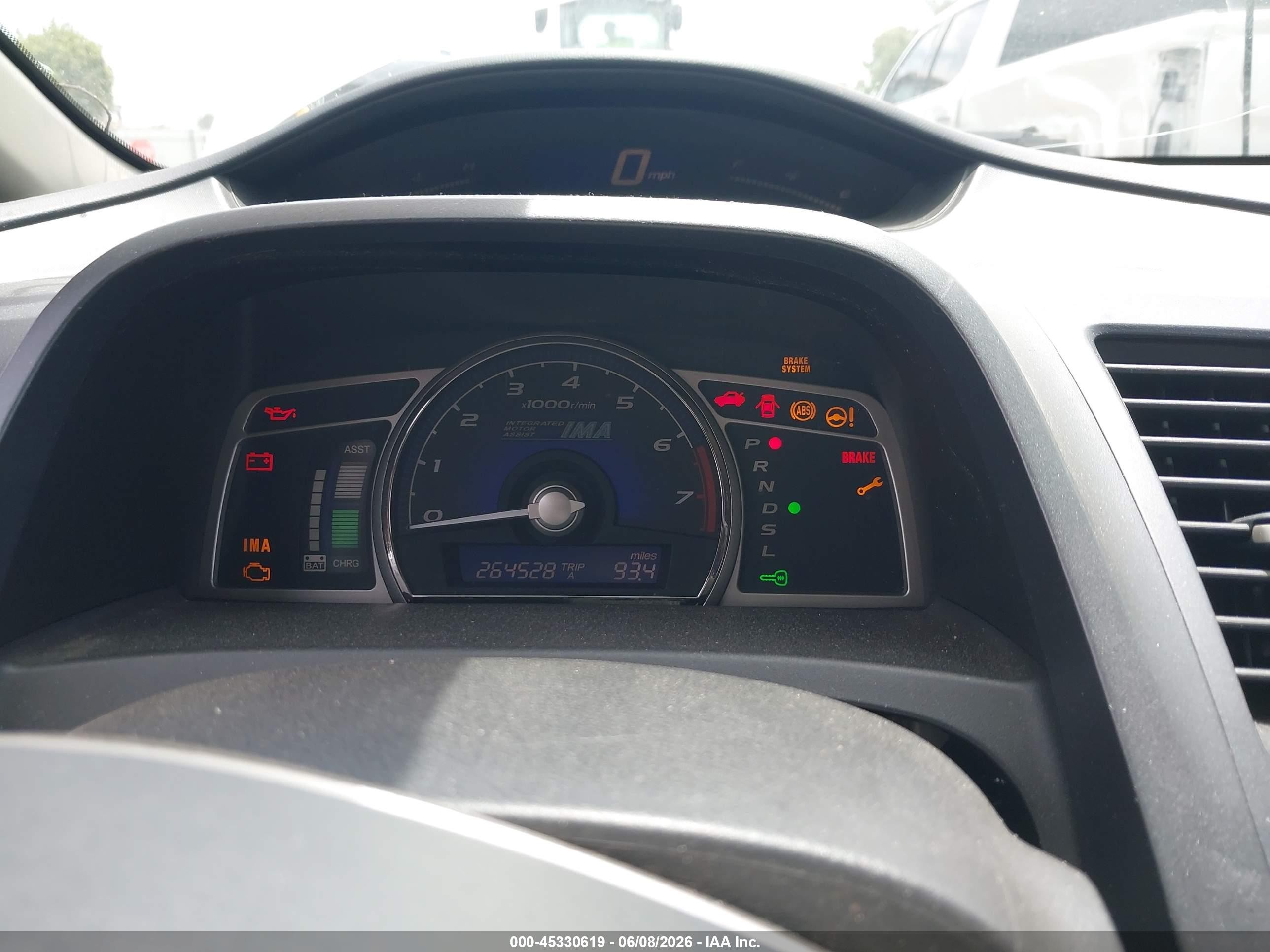 2006 Honda Civic Hybrid   Silver vin: JHMFA36296S019790