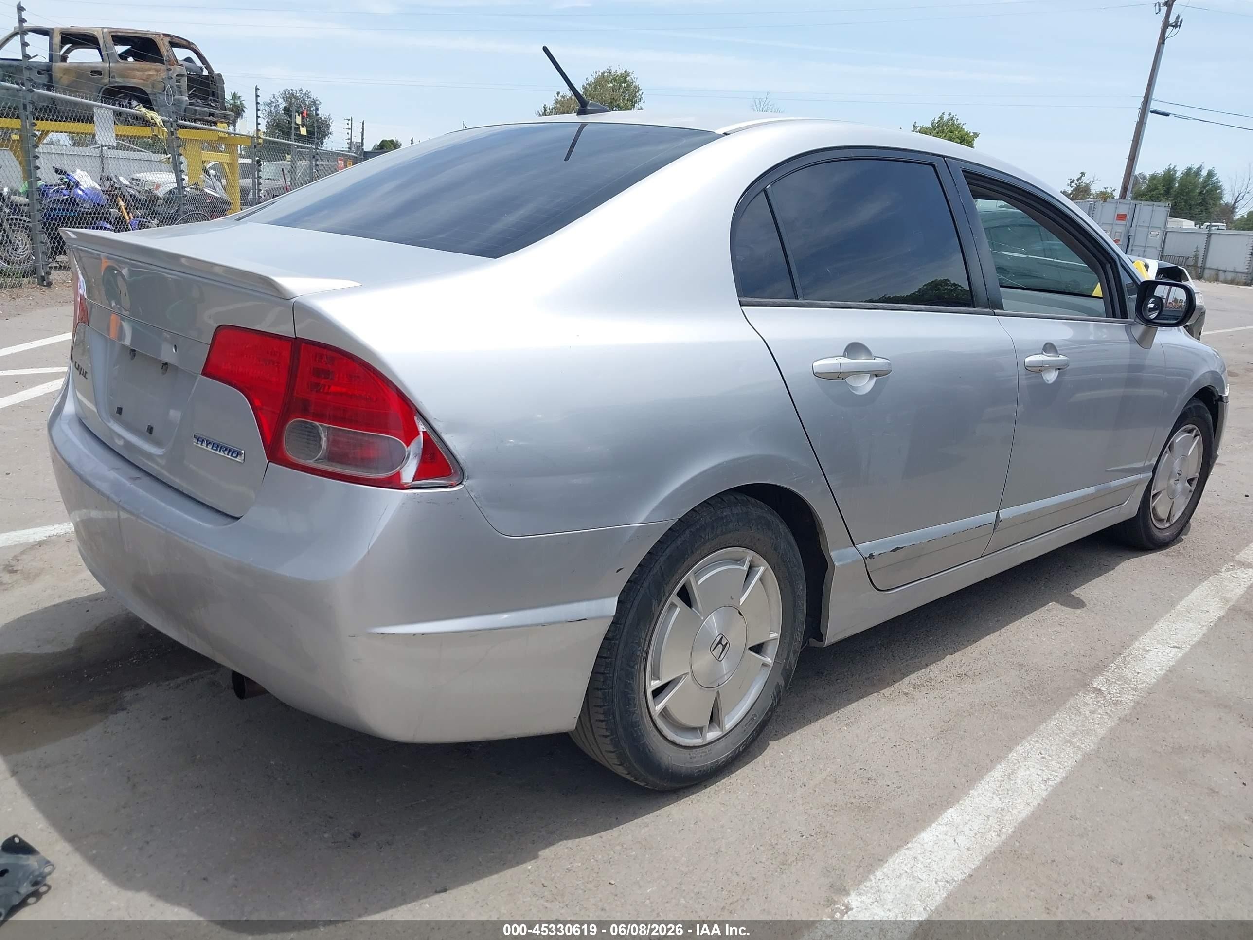 2006 Honda Civic Hybrid   Silver vin: JHMFA36296S019790