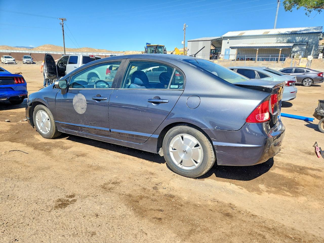 2007 Honda Civic Hybrid Gray vin: JHMFA36297S002523