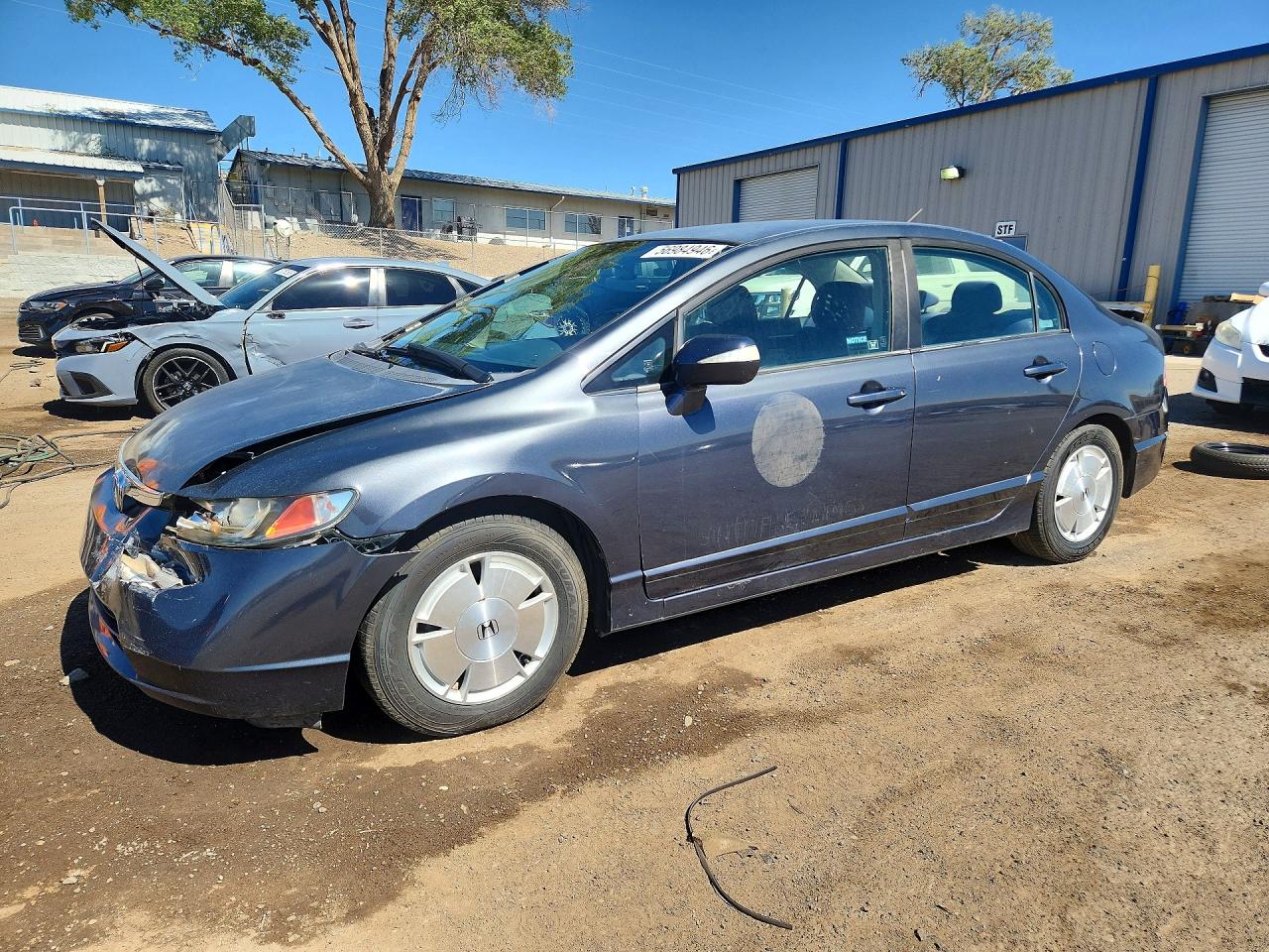 2007 Honda Civic Hybrid Gray vin: JHMFA36297S002523