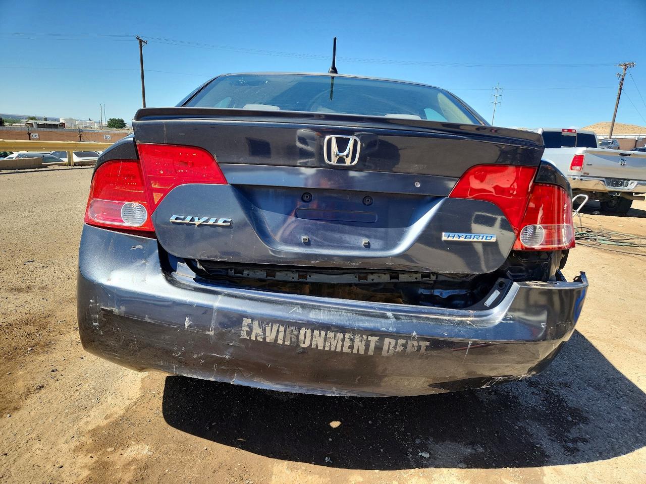 2007 Honda Civic Hybrid Gray vin: JHMFA36297S002523