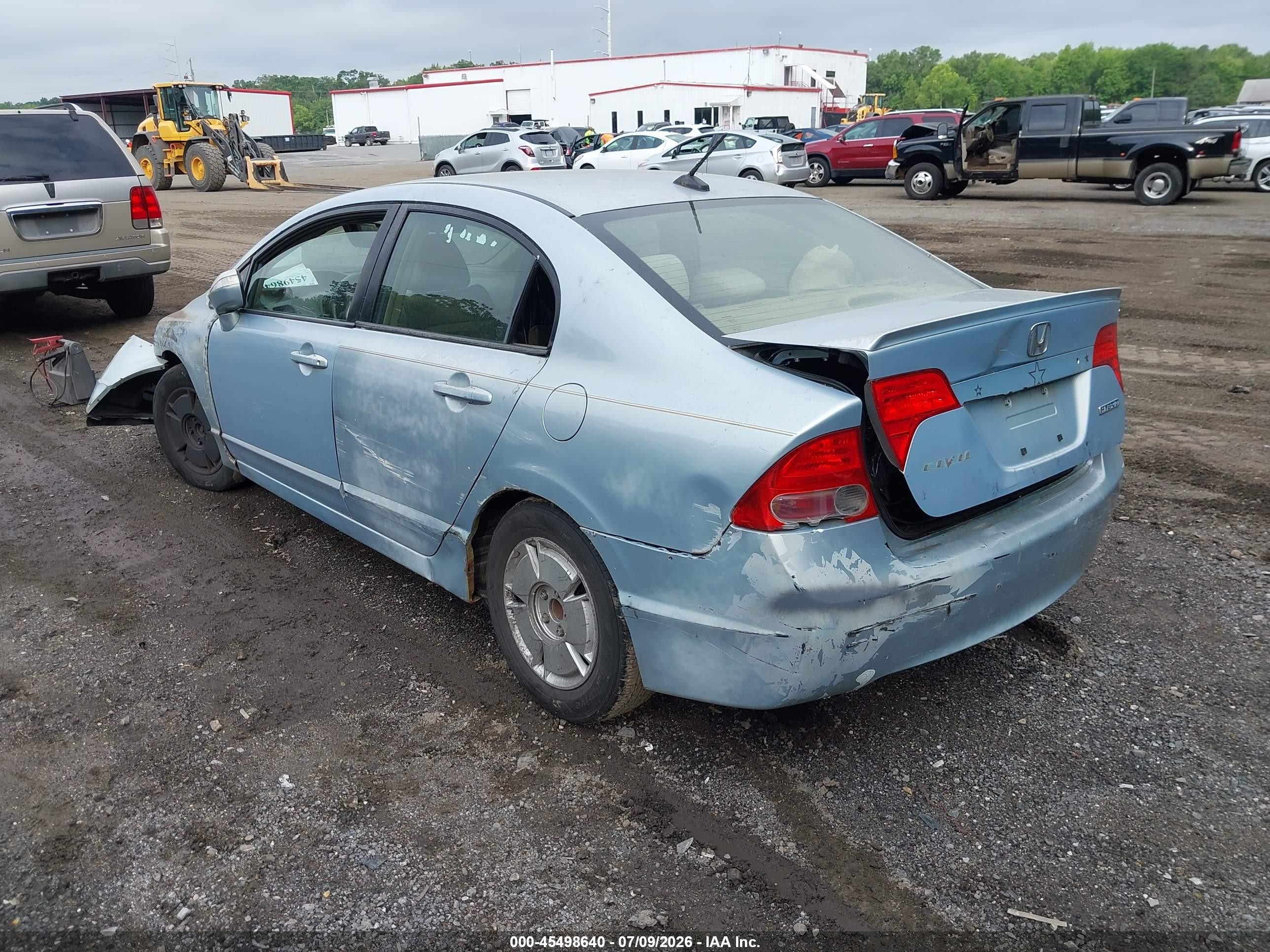 2007 Honda Civic Hybrid   Light Blue vin: JHMFA36297S004434