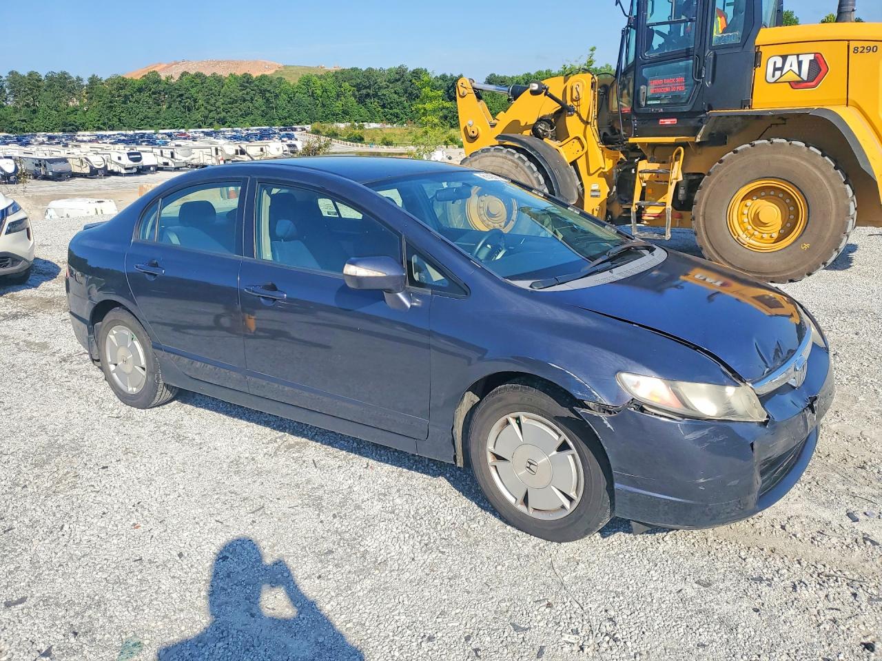 2007 Honda Civic Hybrid Gray vin: JHMFA36297S011075