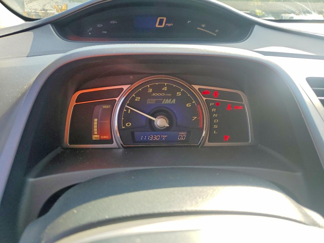2007 Honda Civic Hybrid Gray vin: JHMFA36297S011075