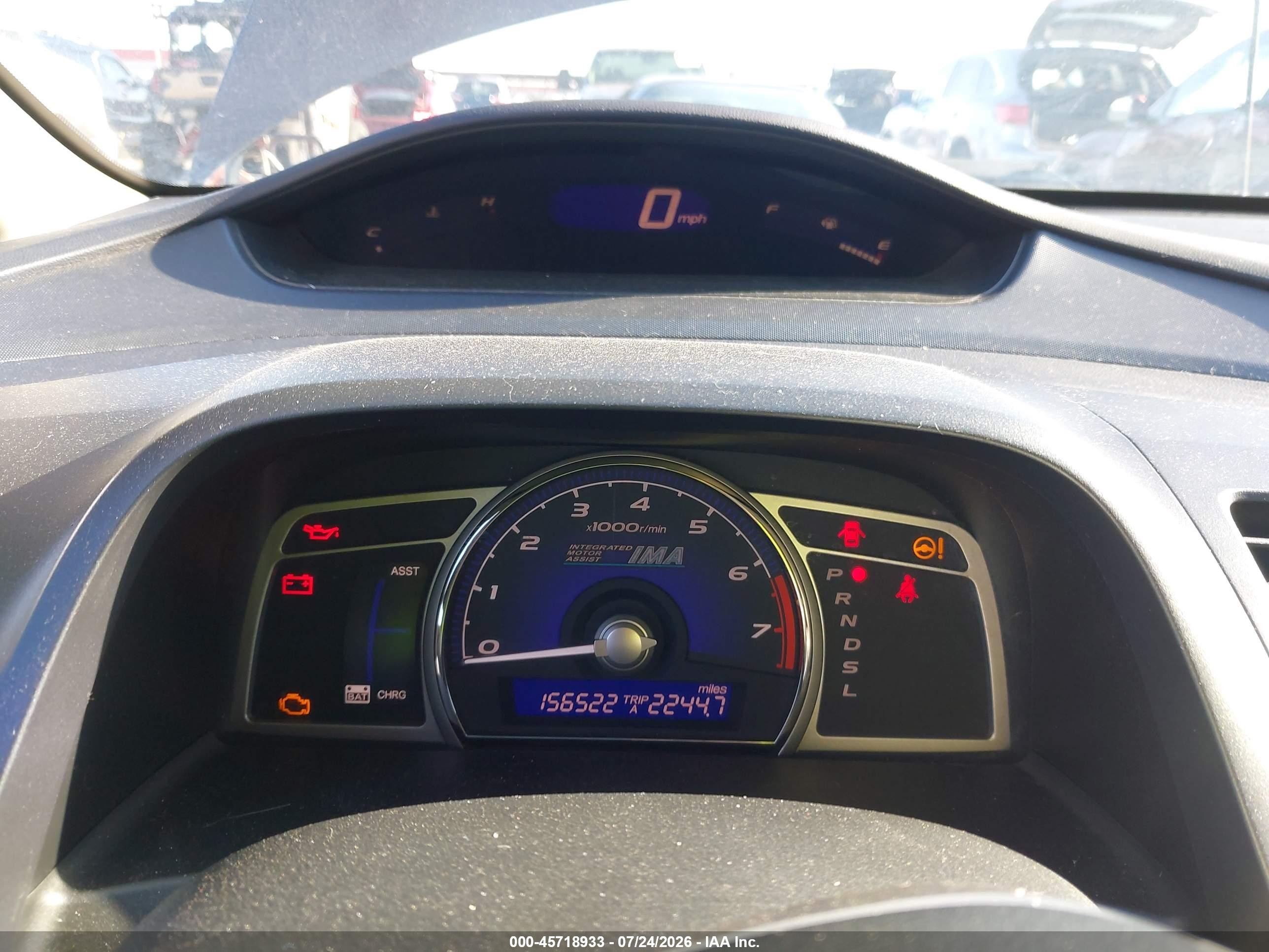 2007 Honda Civic Hybrid   Gray vin: JHMFA36297S017801