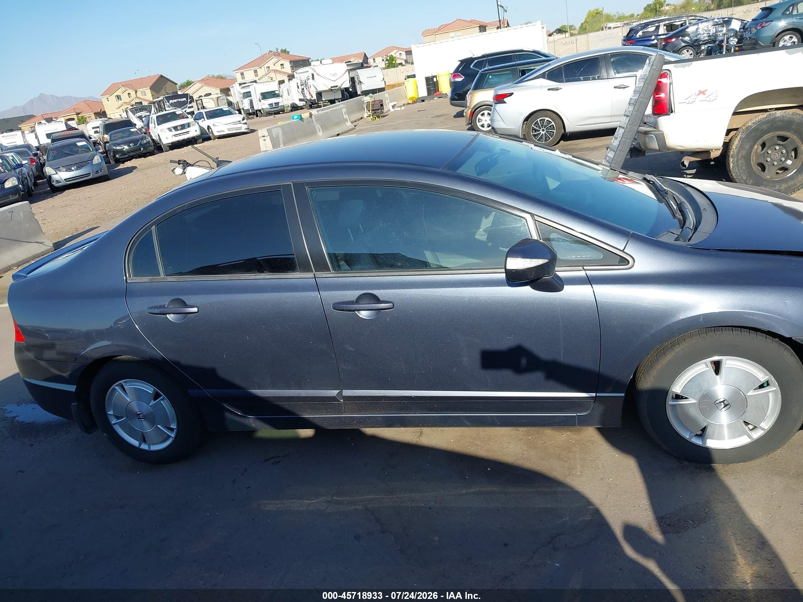 2007 Honda Civic Hybrid   Gray vin: JHMFA36297S017801