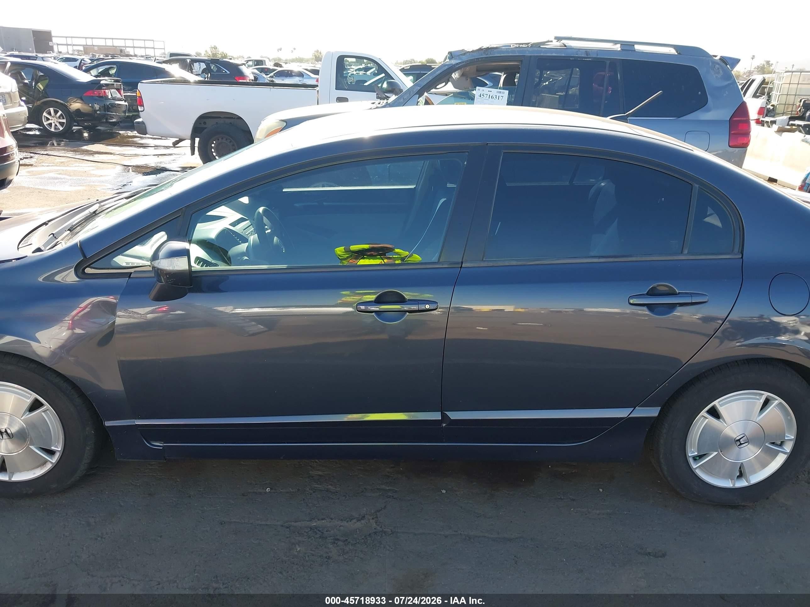 2007 Honda Civic Hybrid   Gray vin: JHMFA36297S017801