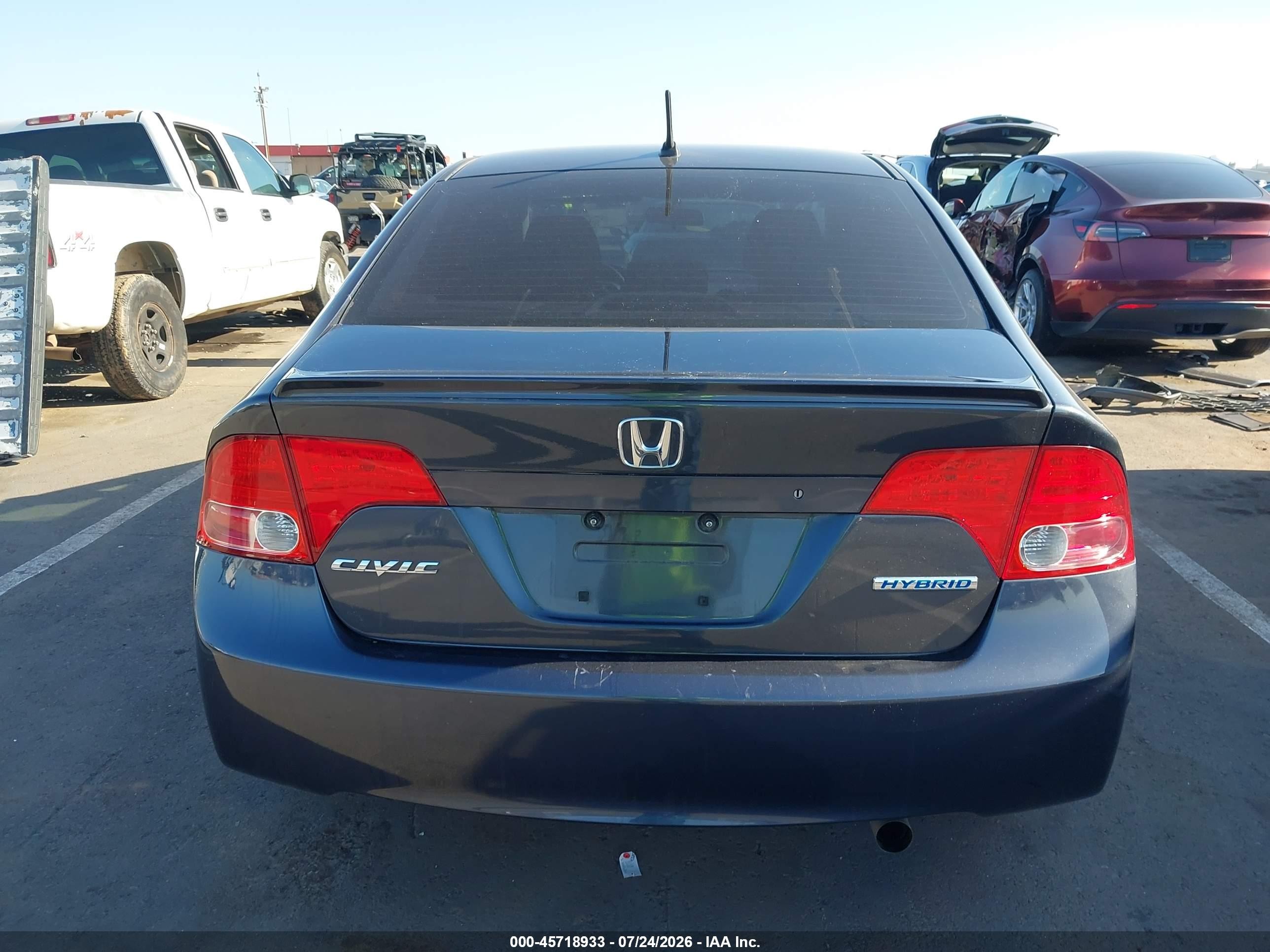 2007 Honda Civic Hybrid   Gray vin: JHMFA36297S017801