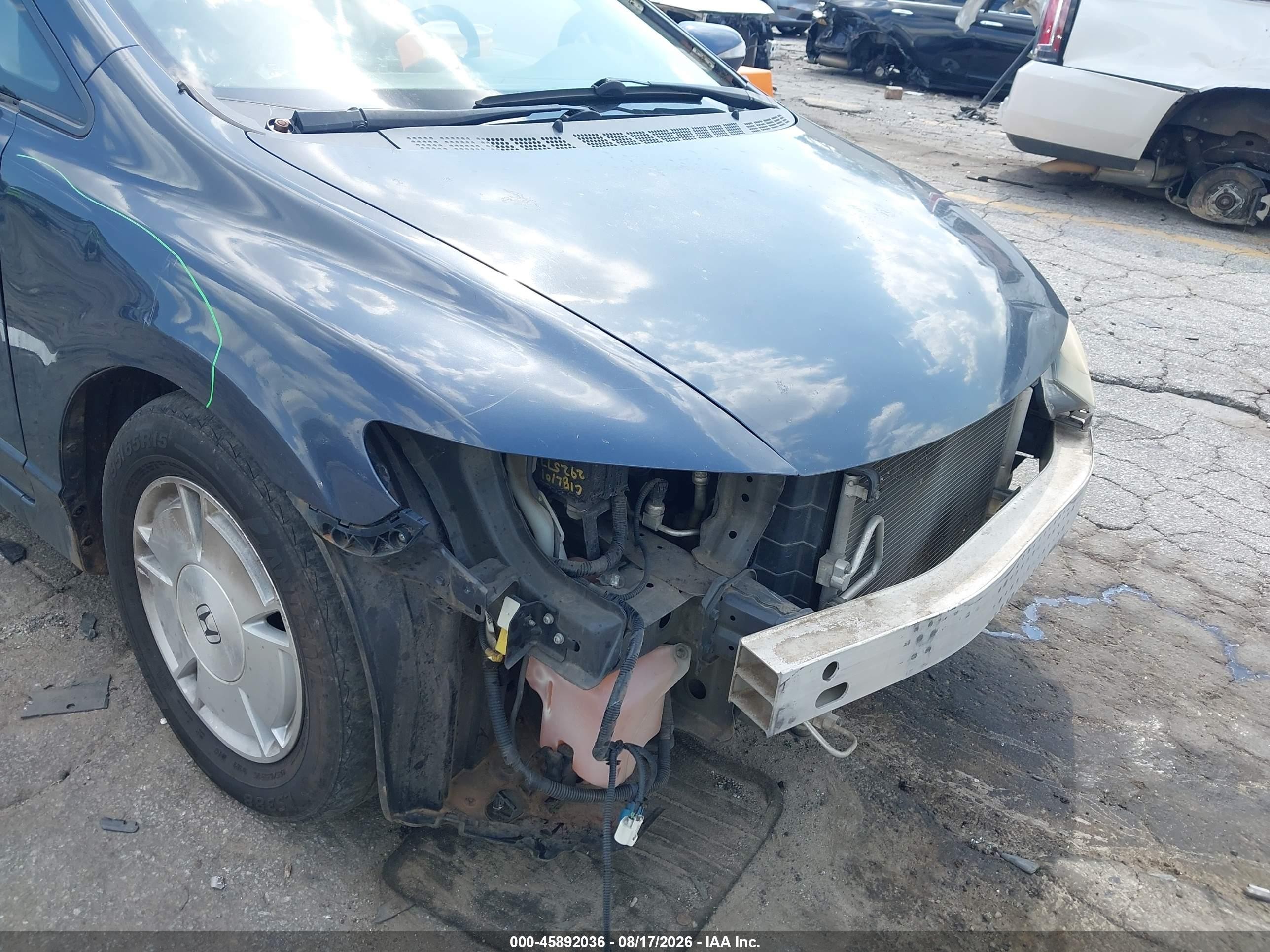 2008 Honda Civic Hybrid   Blue vin: JHMFA36298S000983