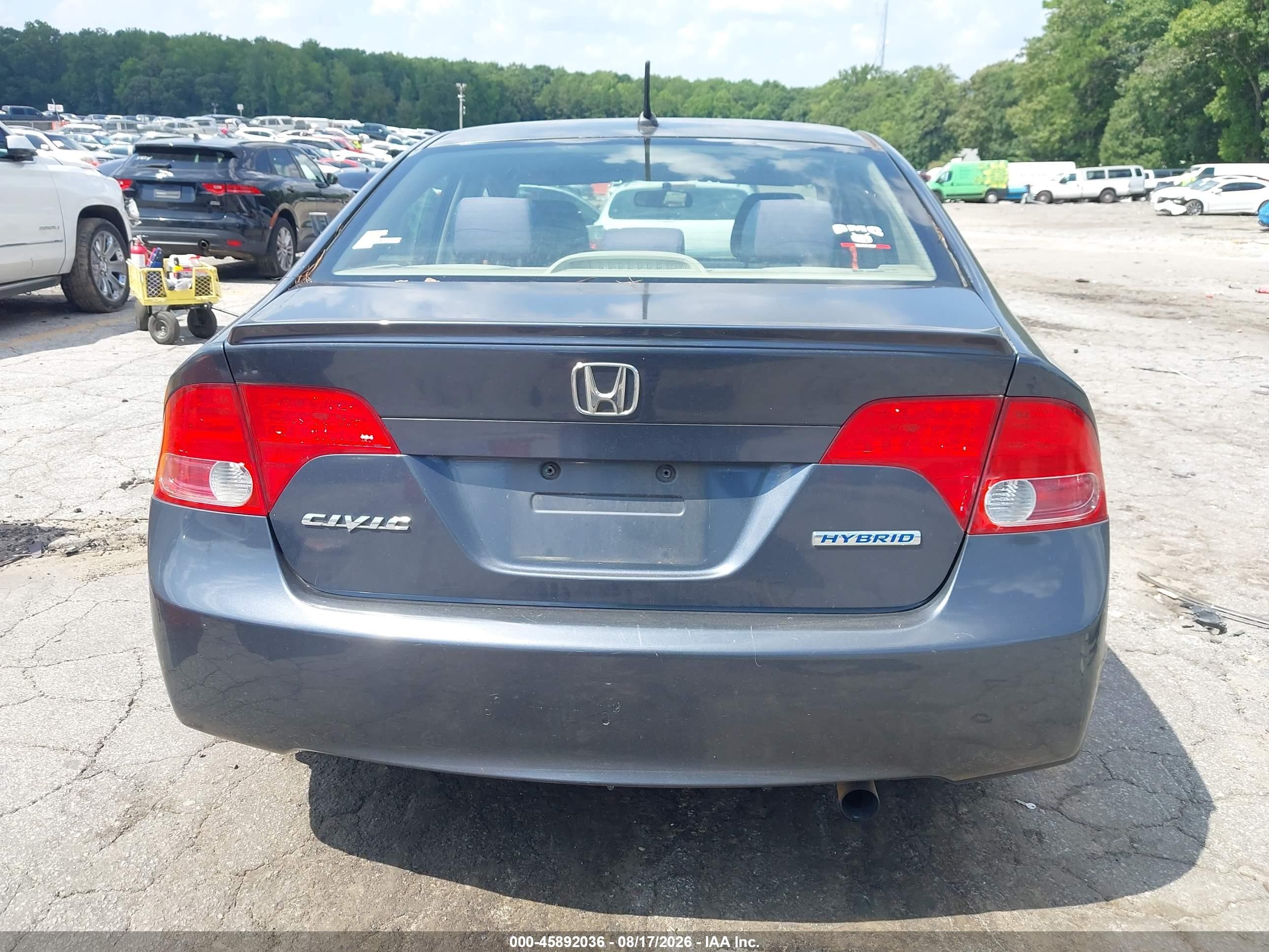 2008 Honda Civic Hybrid   Blue vin: JHMFA36298S000983