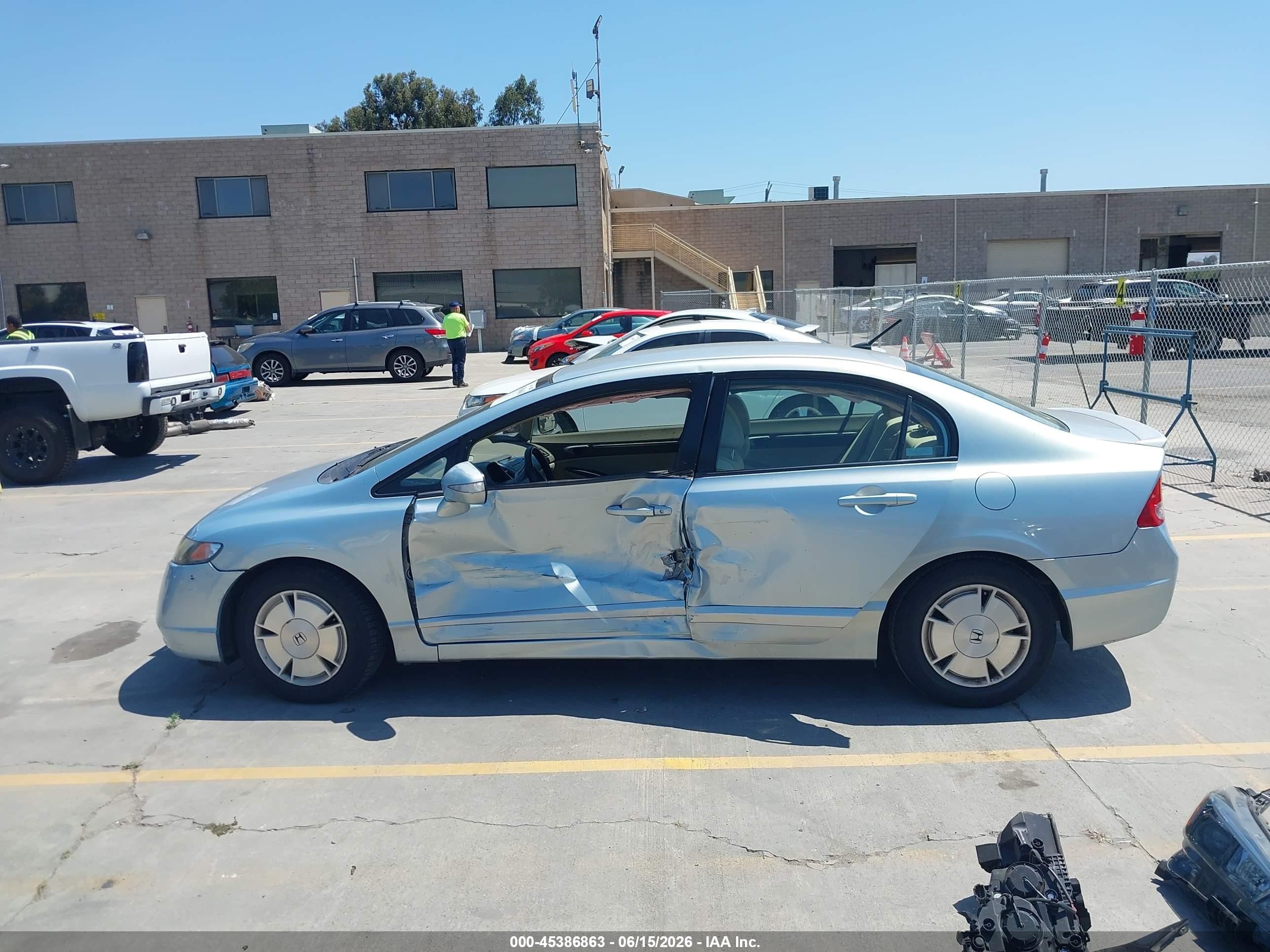 2008 Honda Civic Hybrid Blue vin: JHMFA36298S011112