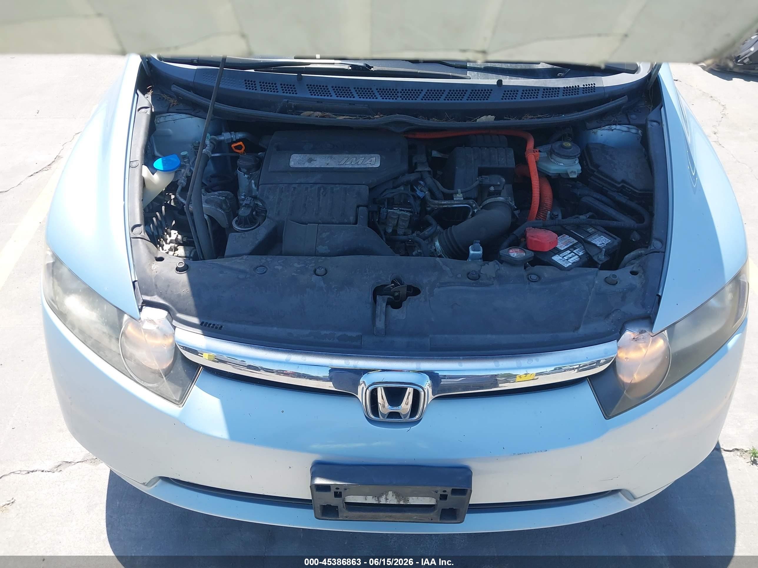 2008 Honda Civic Hybrid Blue vin: JHMFA36298S011112