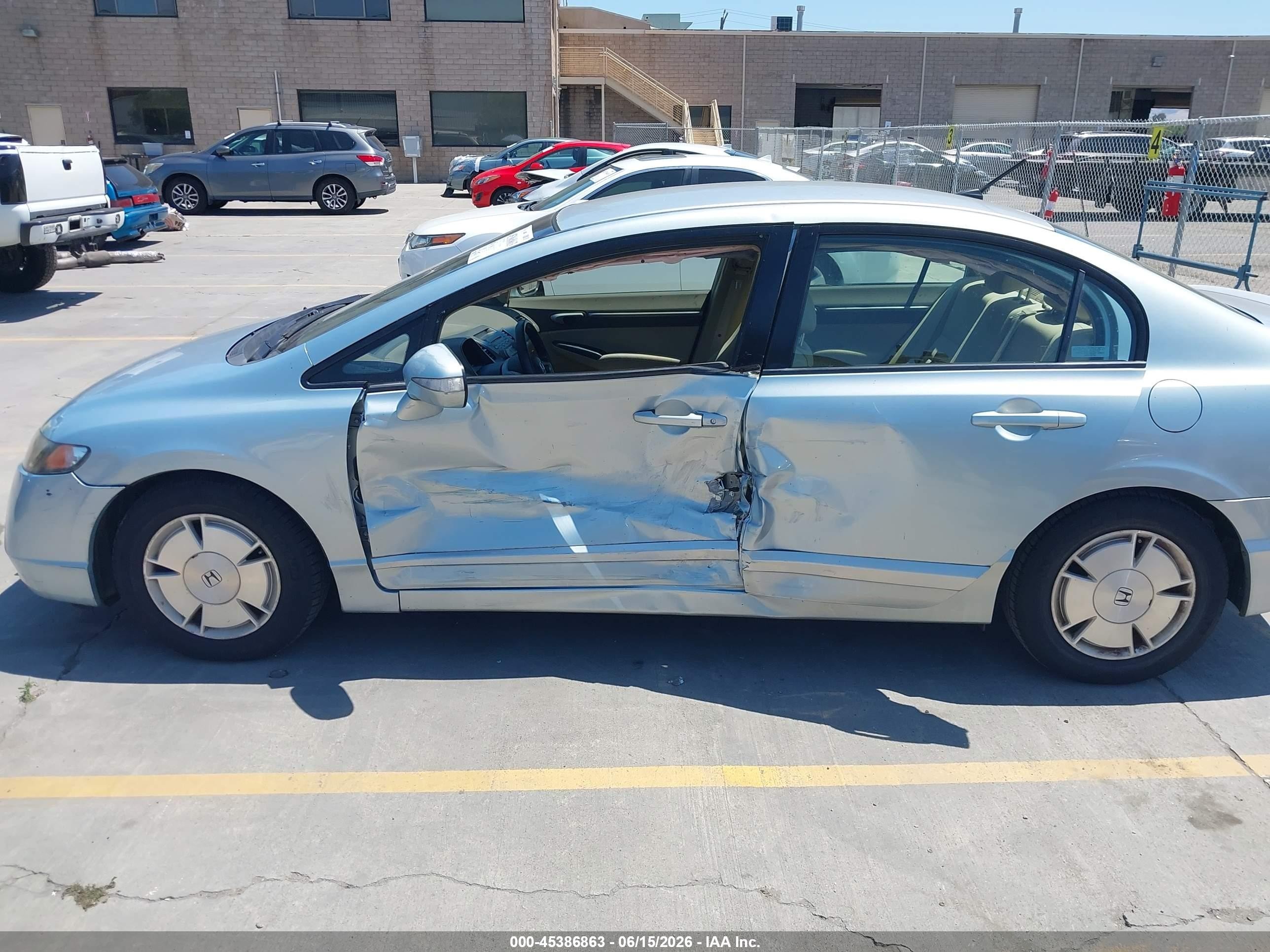 2008 Honda Civic Hybrid Blue vin: JHMFA36298S011112