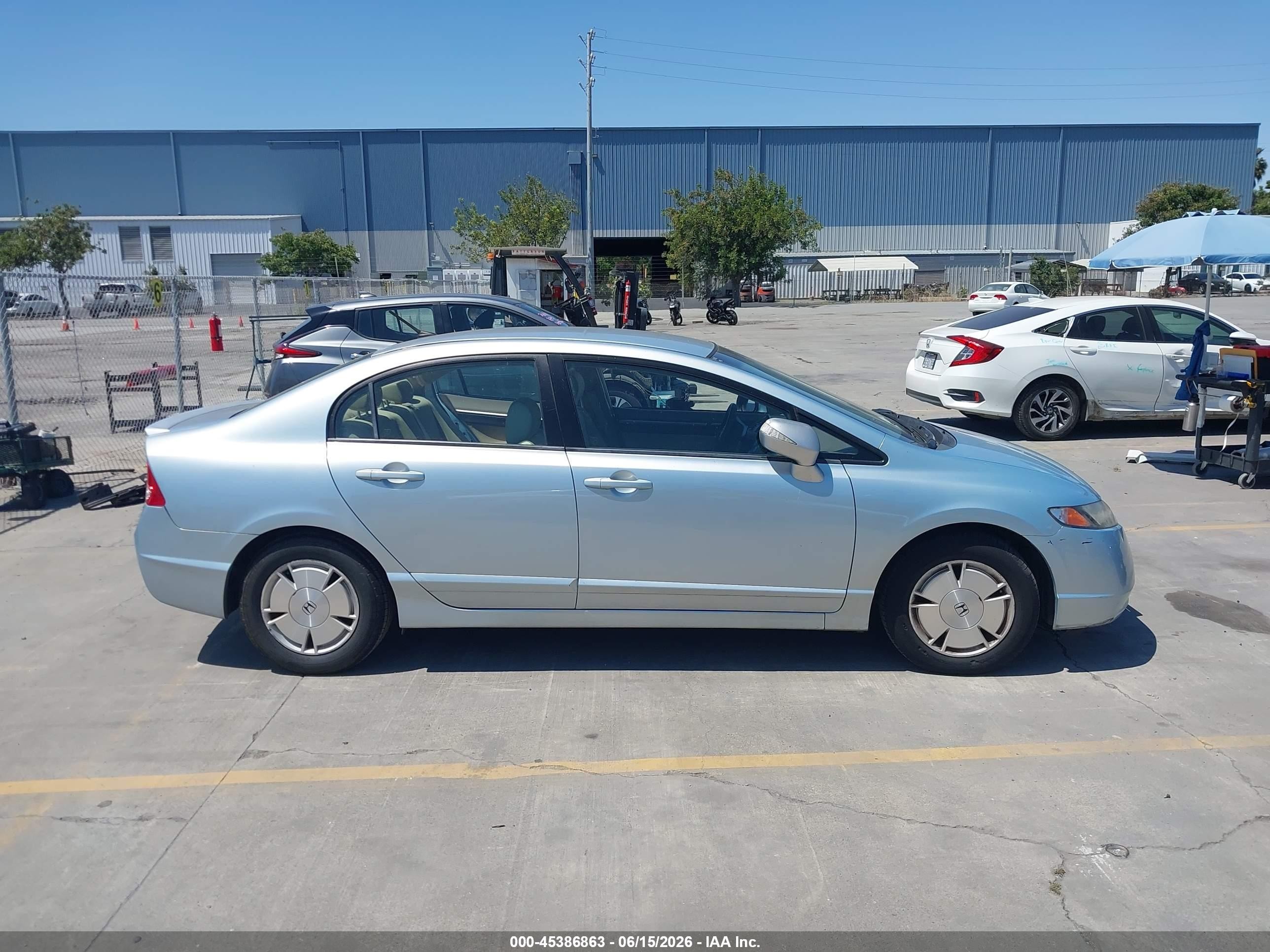2008 Honda Civic Hybrid Blue vin: JHMFA36298S011112
