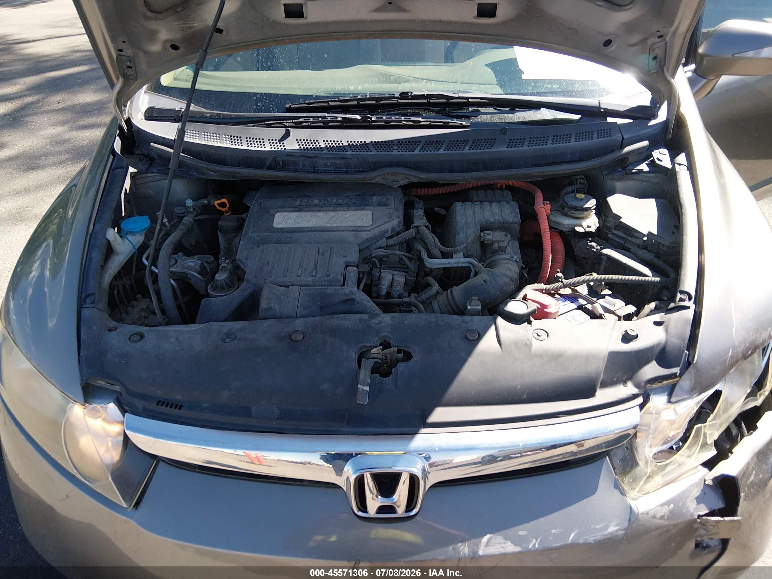 2008 Honda Civic Hybrid   Gray vin: JHMFA36298S015192