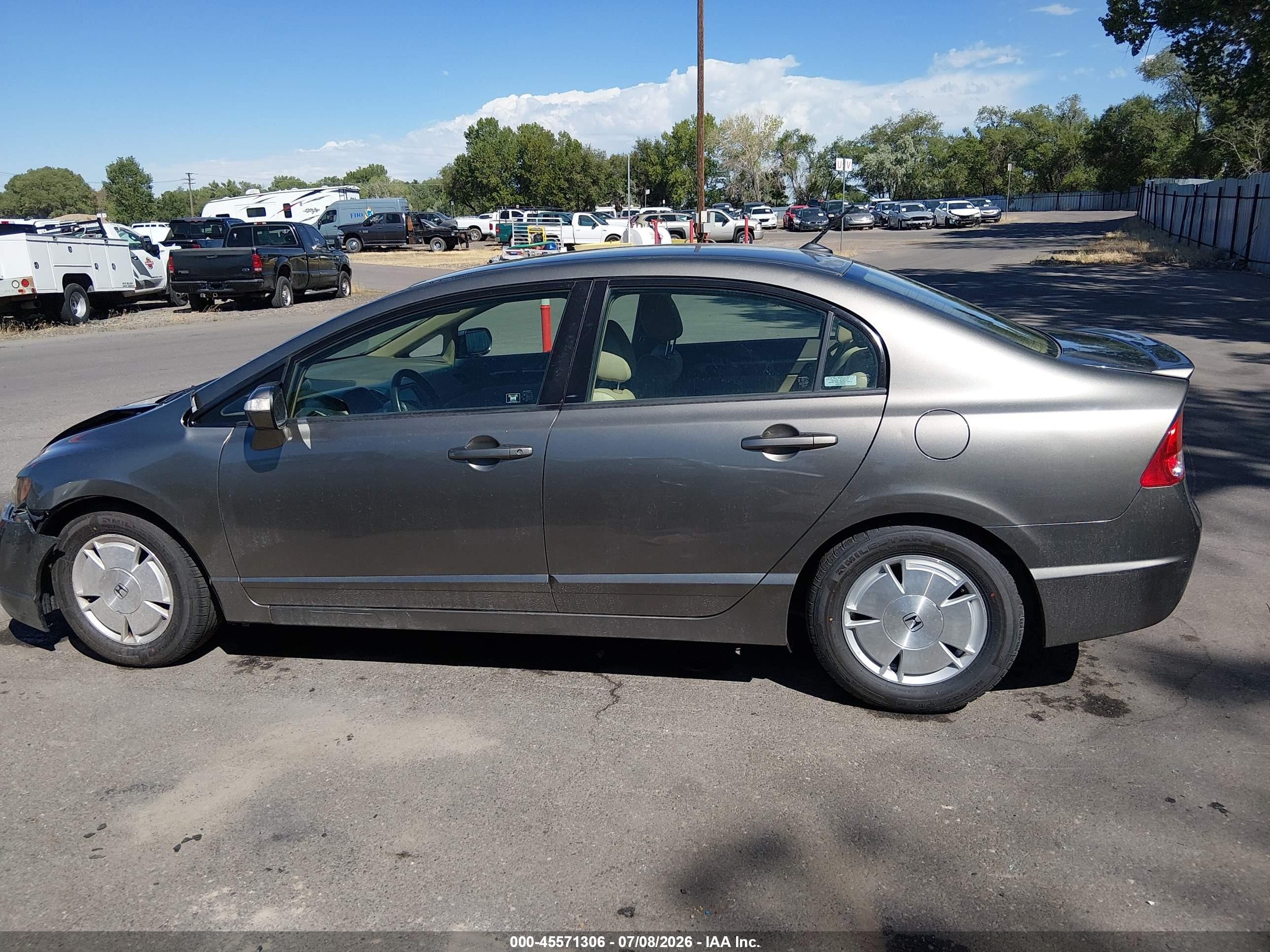 2008 Honda Civic Hybrid   Gray vin: JHMFA36298S015192
