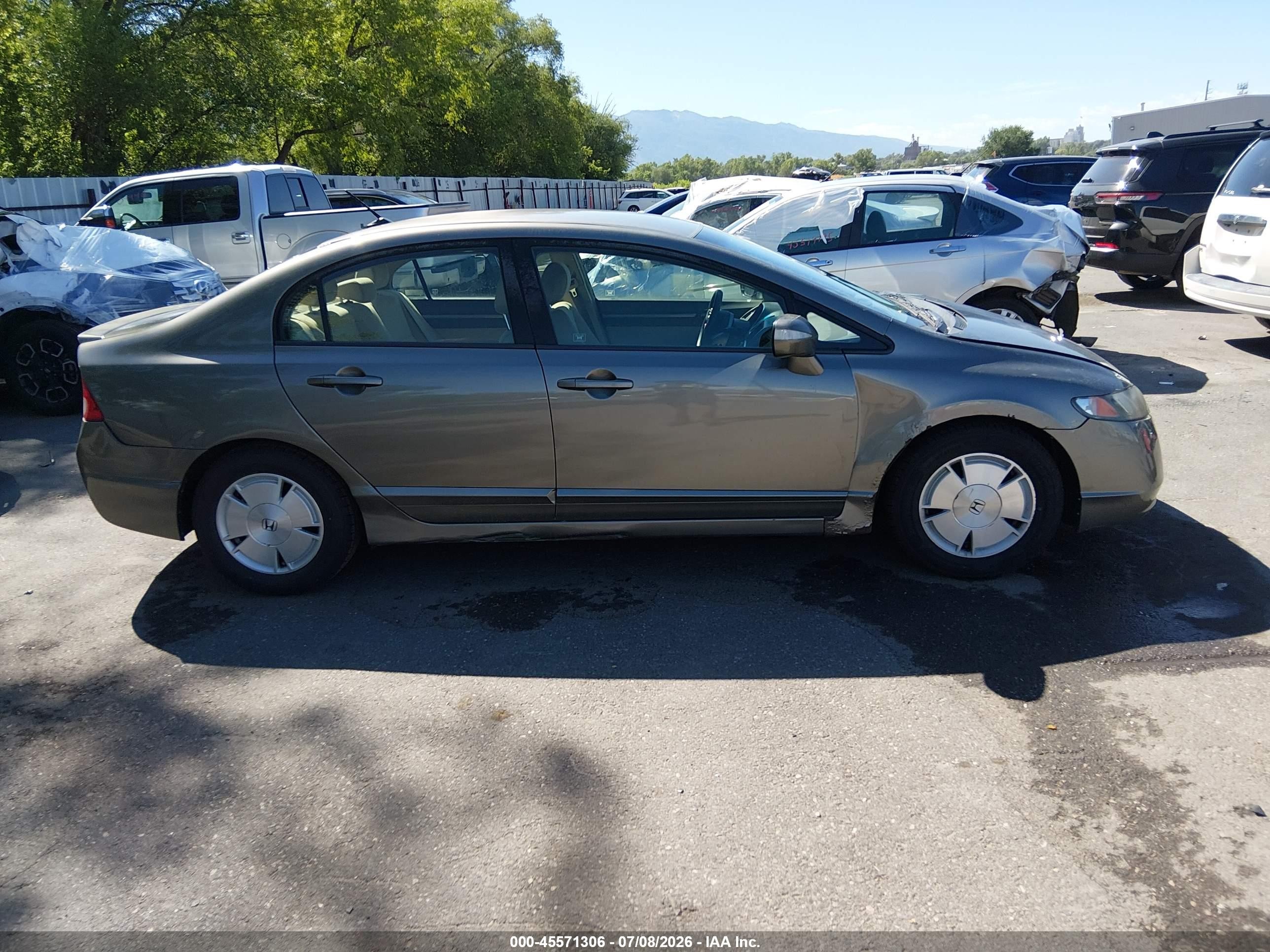 2008 Honda Civic Hybrid   Gray vin: JHMFA36298S015192