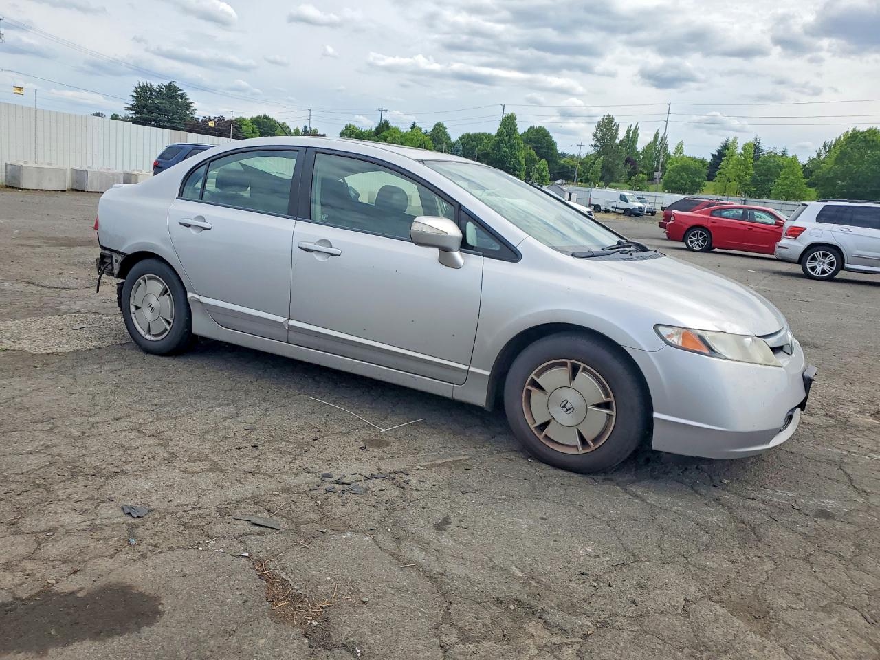 2008 Honda Civic Hybrid Gray vin: JHMFA36298S021719