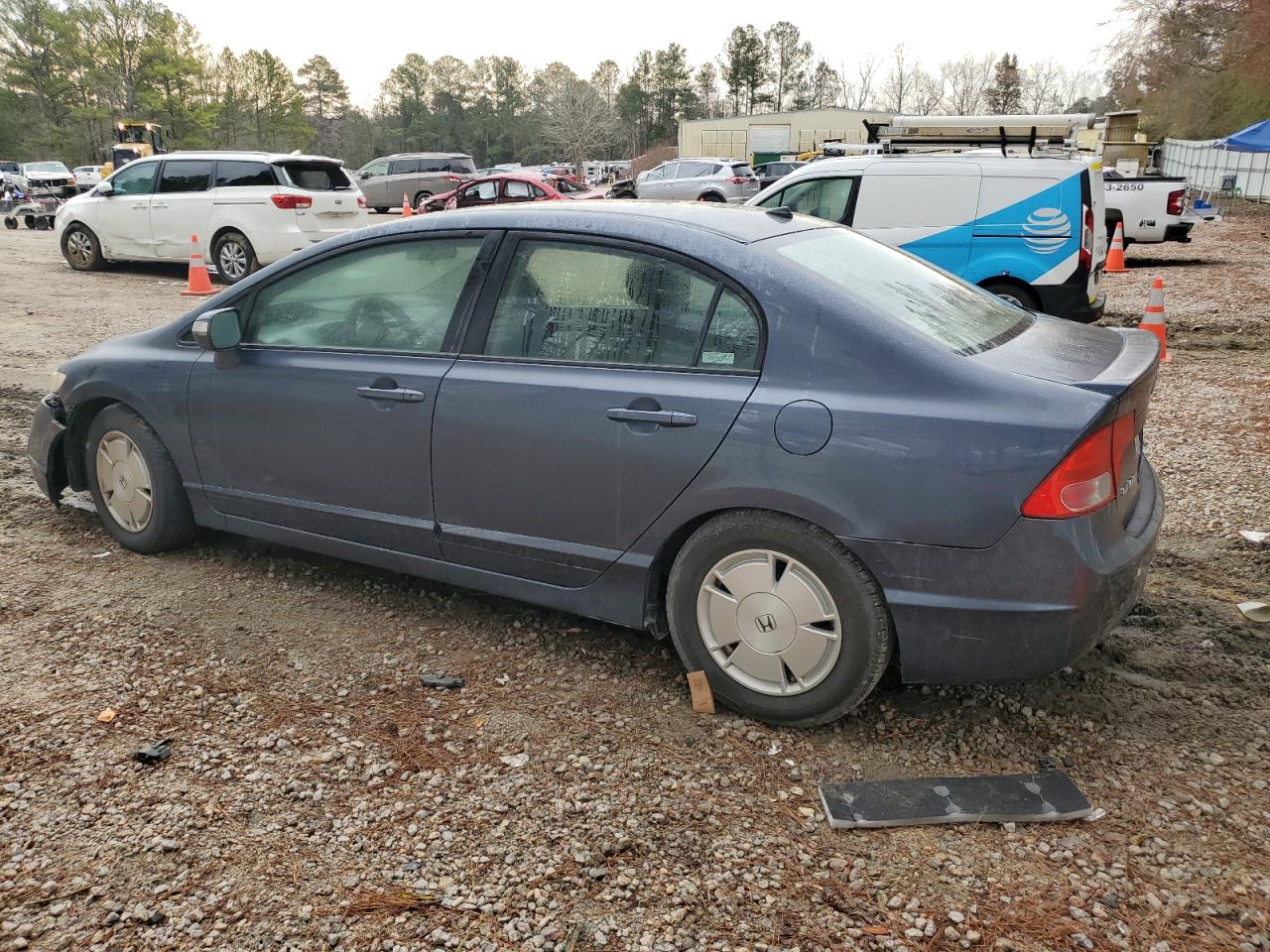 2008 Honda Civic Hybrid Серый vin: JHMFA36298S028072