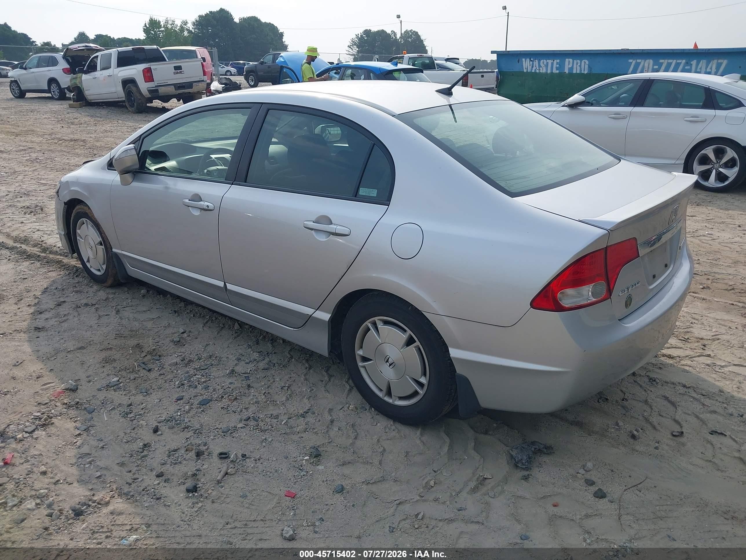 2009 Honda Civic Hybrid   Silver vin: JHMFA36299S007692