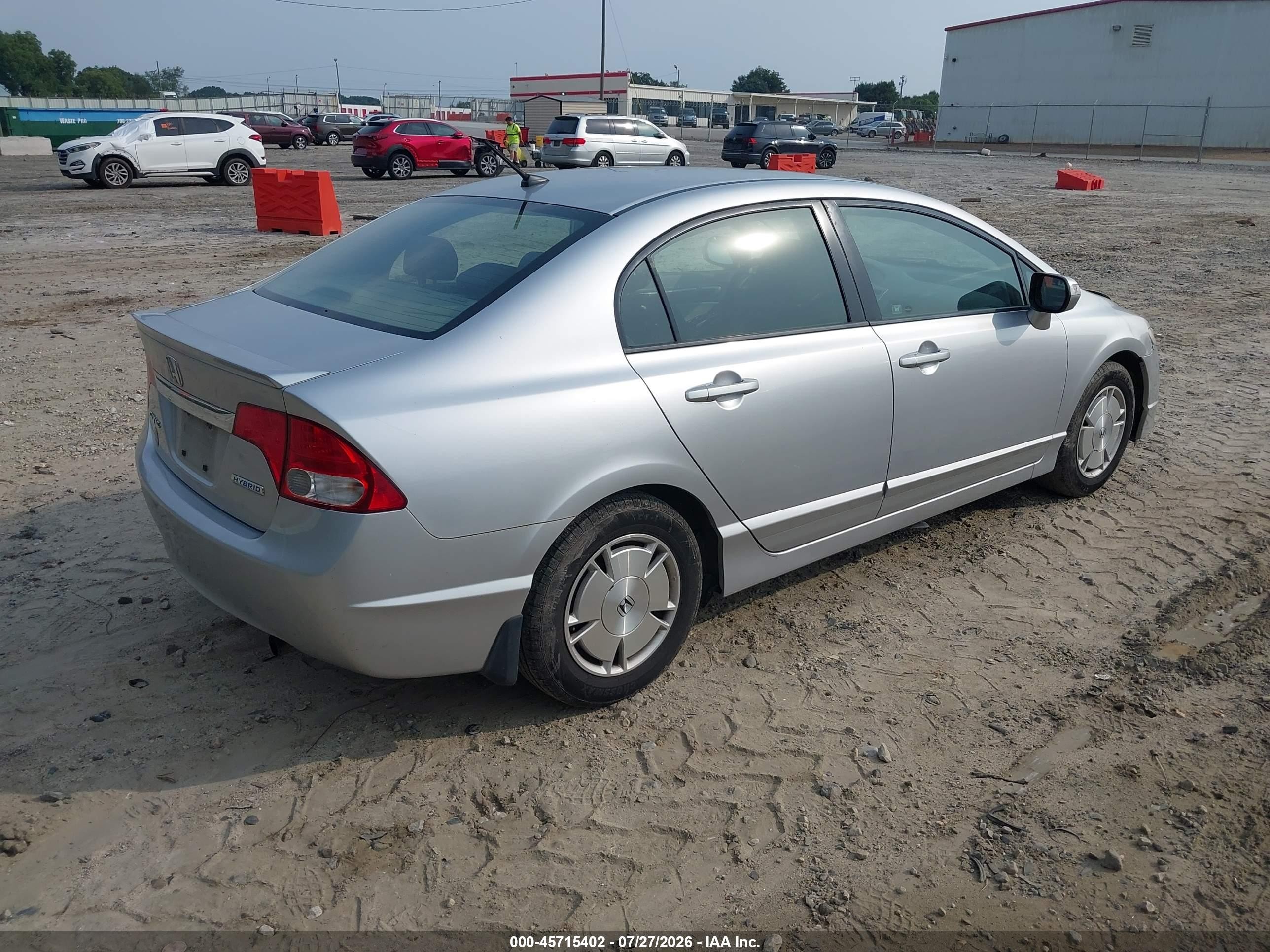 2009 Honda Civic Hybrid   Silver vin: JHMFA36299S007692