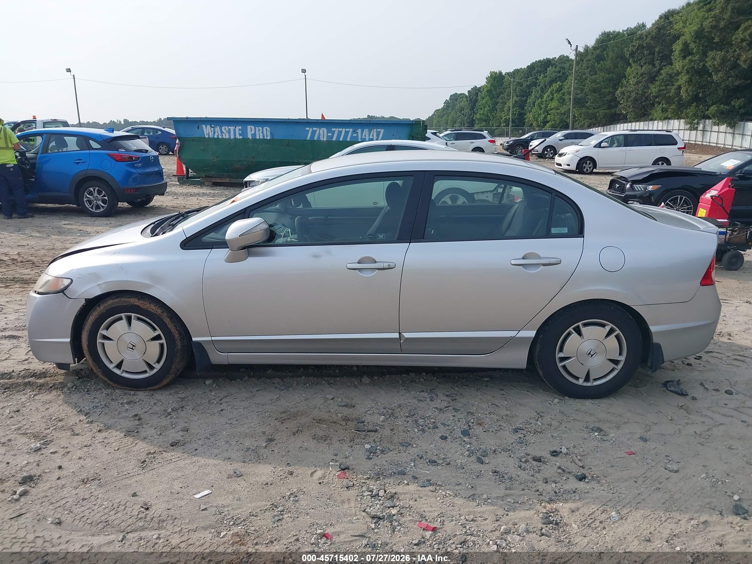 2009 Honda Civic Hybrid   Silver vin: JHMFA36299S007692