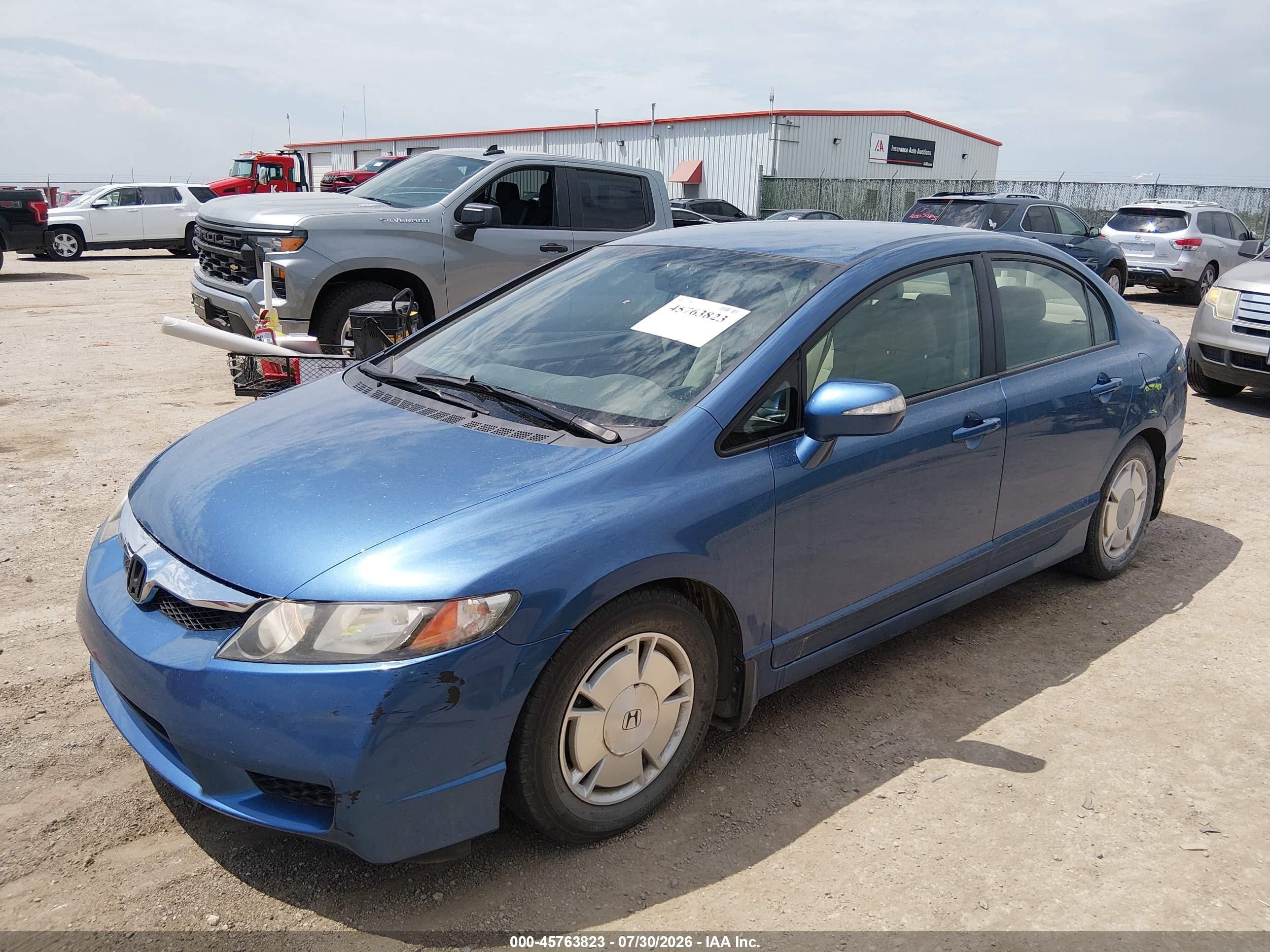 2009 Honda Civic Hybrid   Blue vin: JHMFA36299S015730