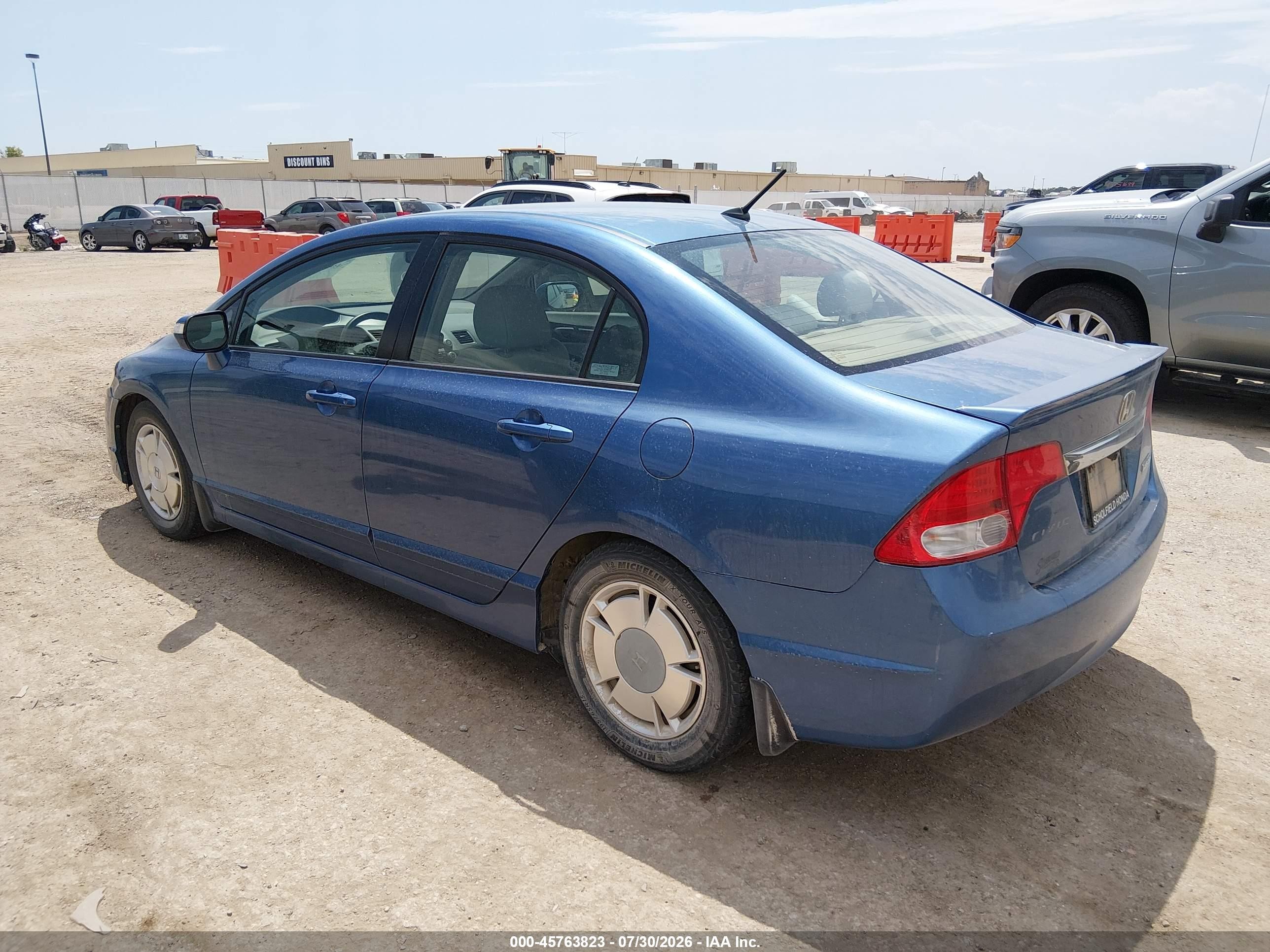 2009 Honda Civic Hybrid   Blue vin: JHMFA36299S015730