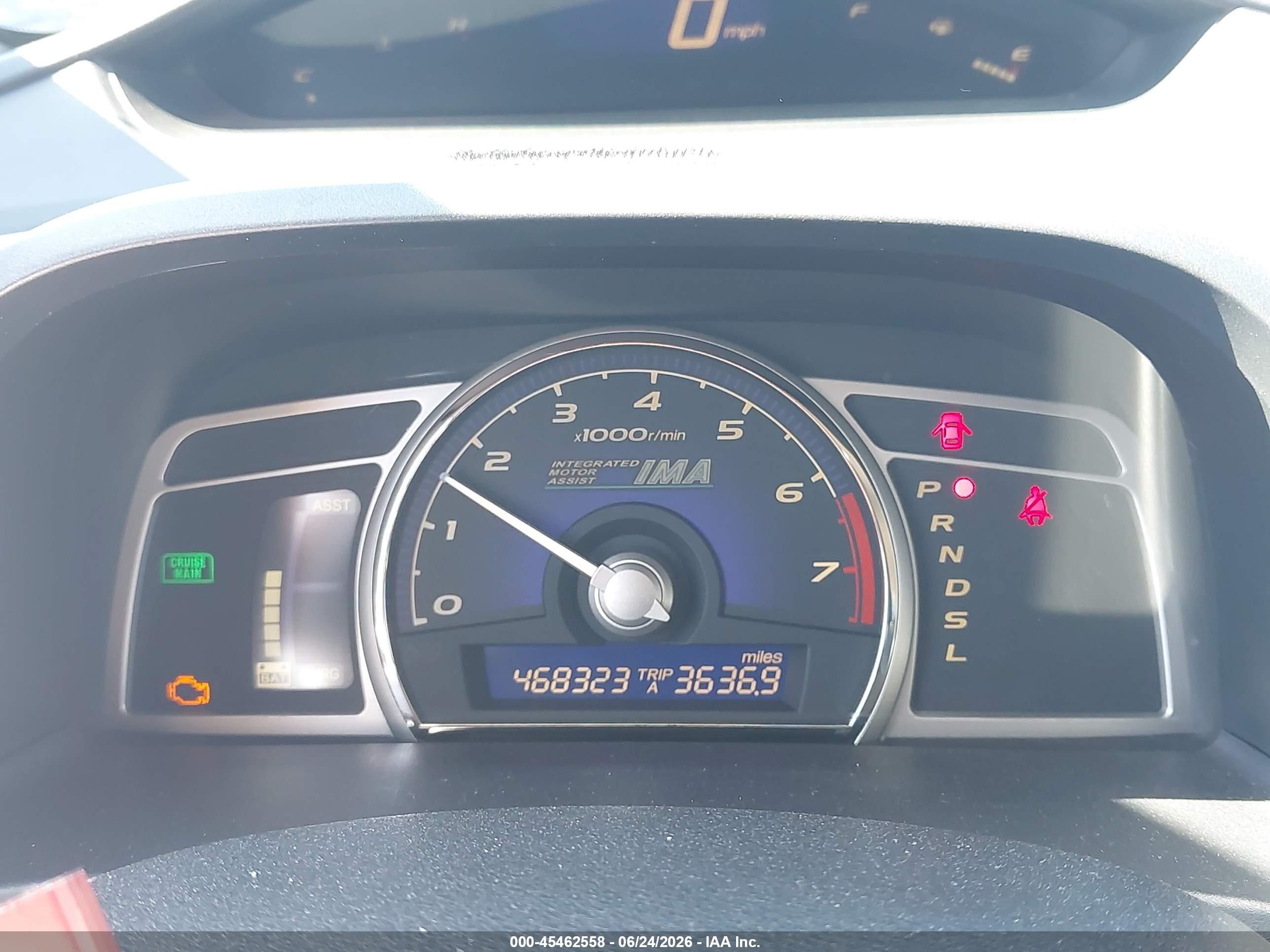 2006 Honda Civic Hybrid   Silver vin: JHMFA362X6S008457