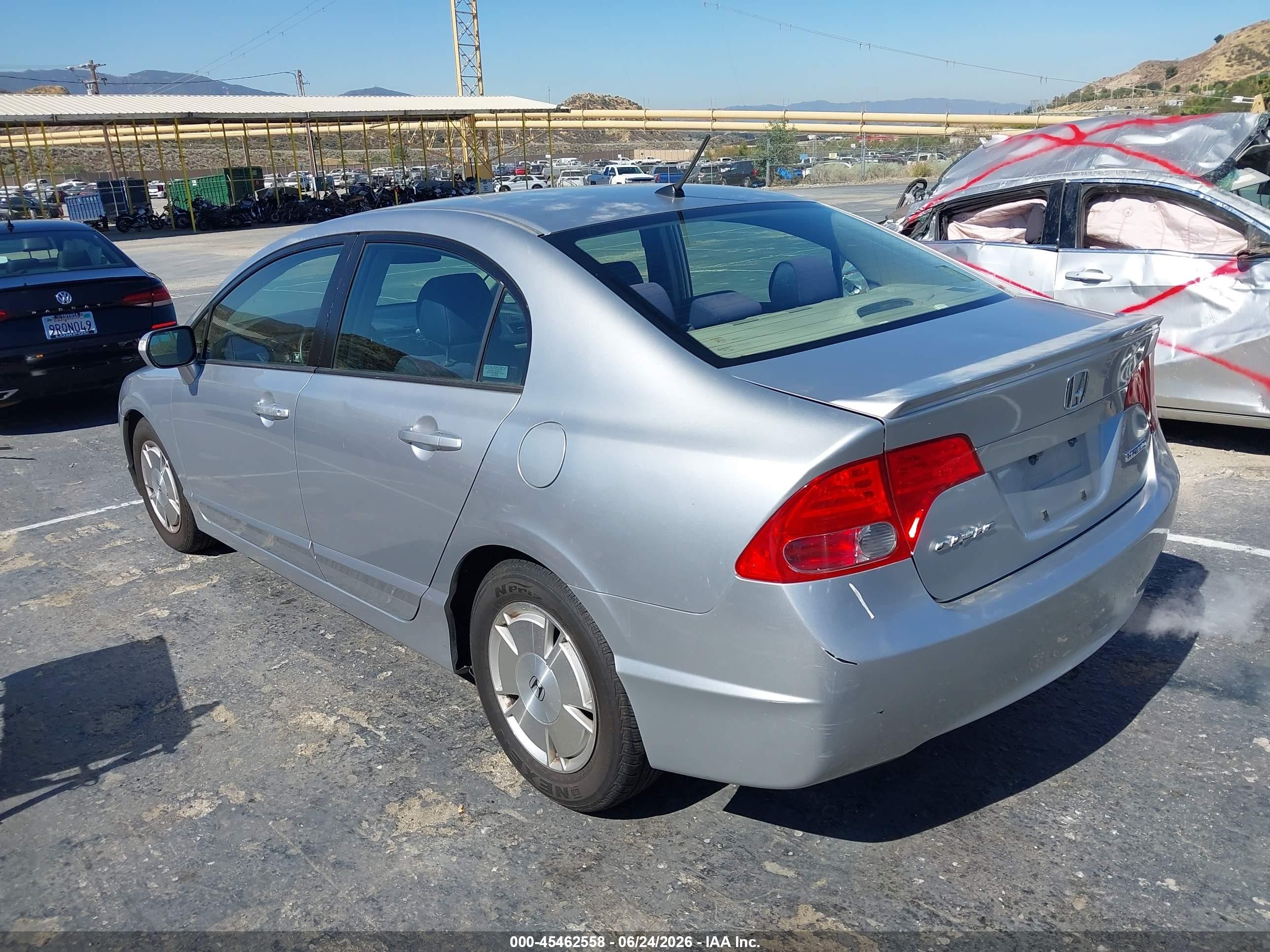 2006 Honda Civic Hybrid   Silver vin: JHMFA362X6S008457