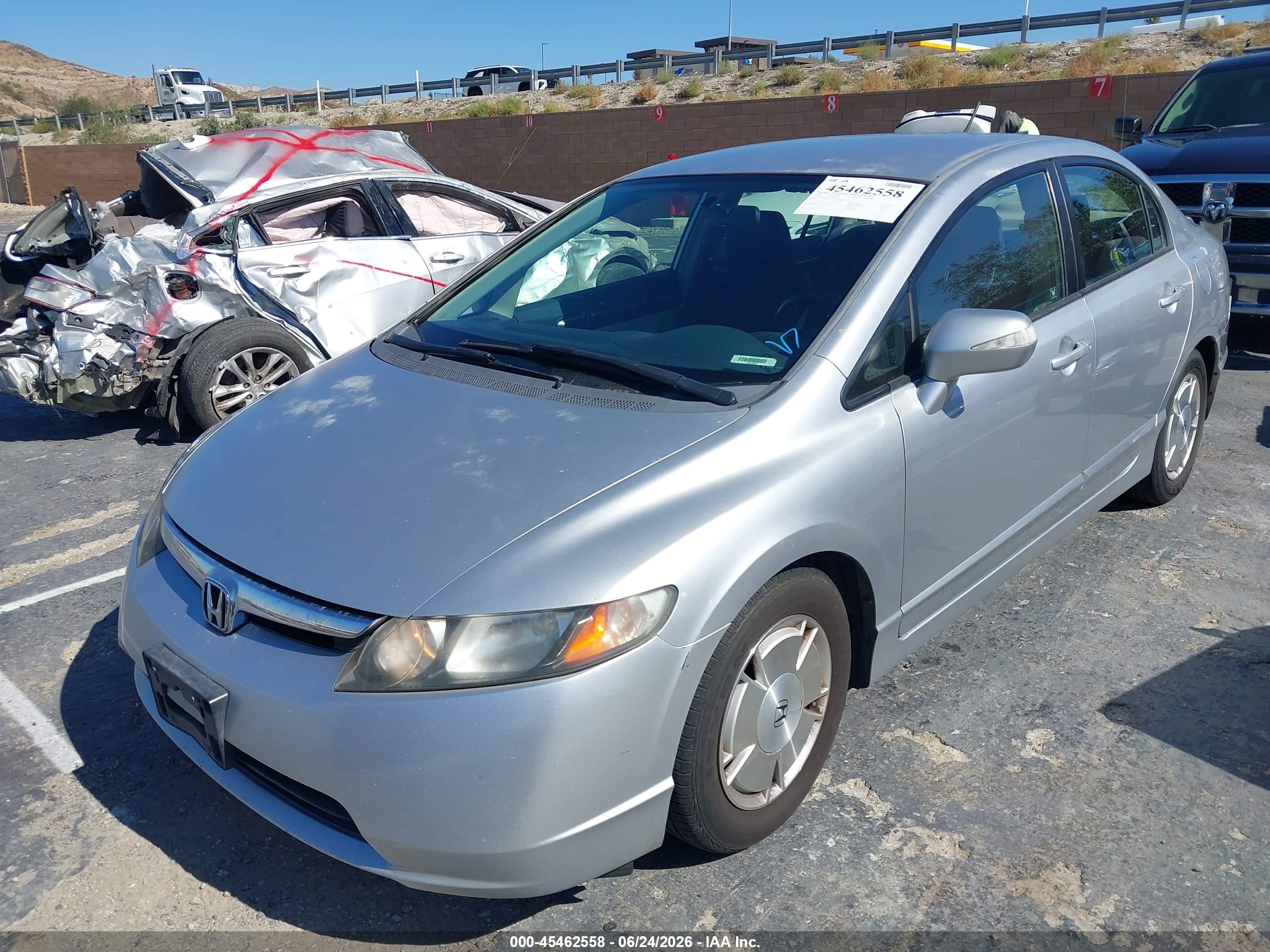 2006 Honda Civic Hybrid   Silver vin: JHMFA362X6S008457