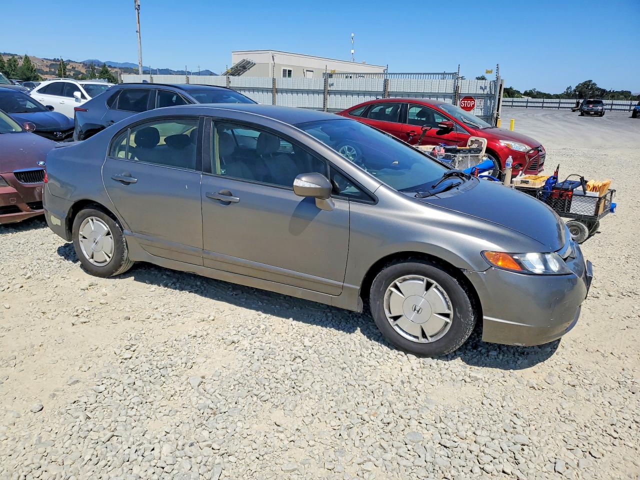 2006 Honda Civic Hybrid Gray vin: JHMFA362X6S009625