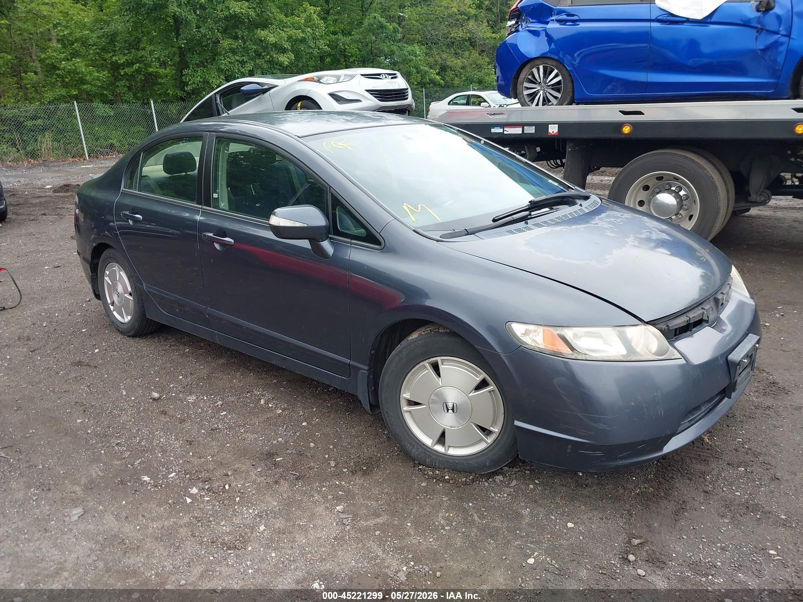2006 Honda Civic Hybrid   Blue vin: JHMFA362X6S014386