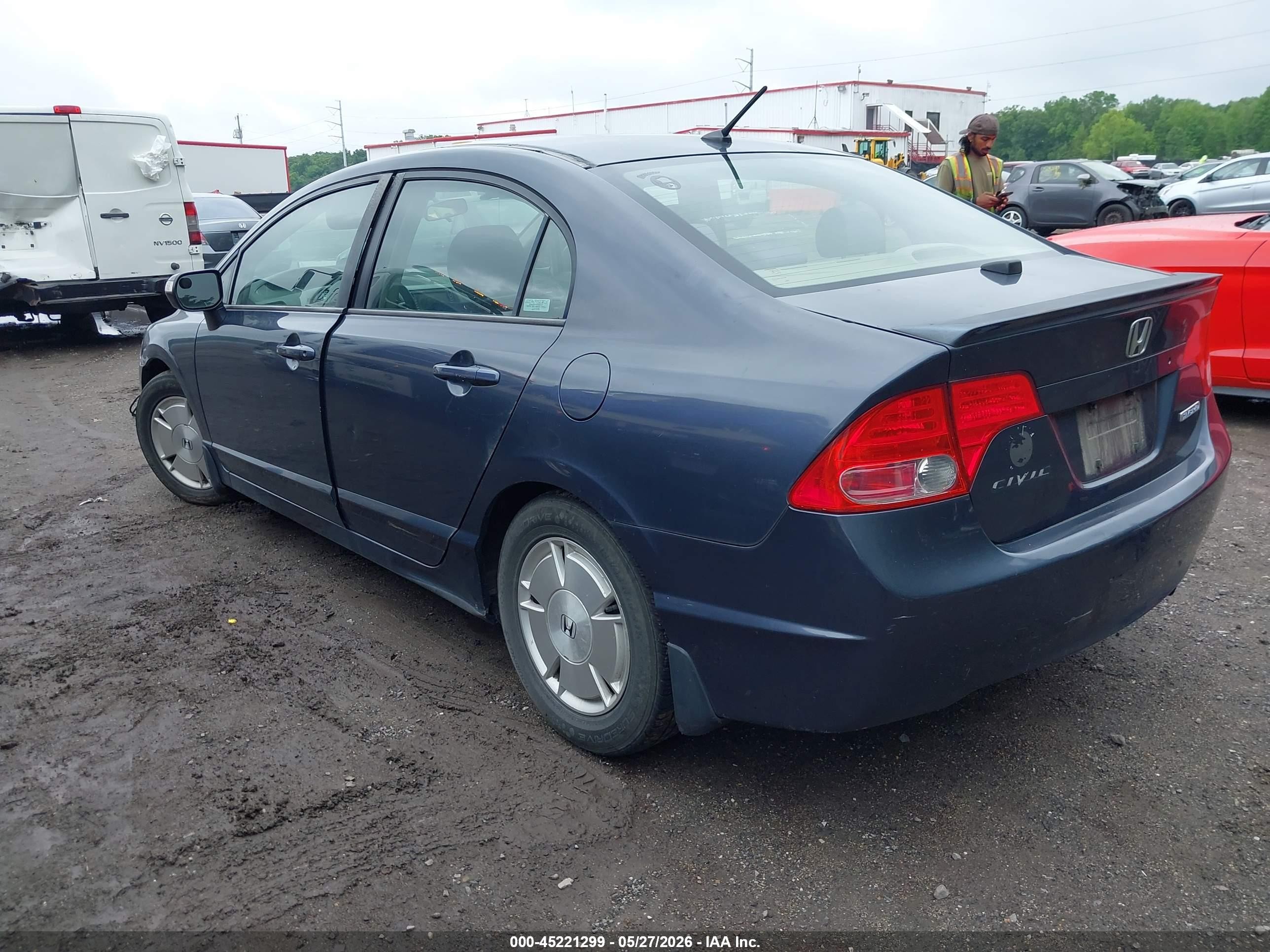 2006 Honda Civic Hybrid   Blue vin: JHMFA362X6S014386