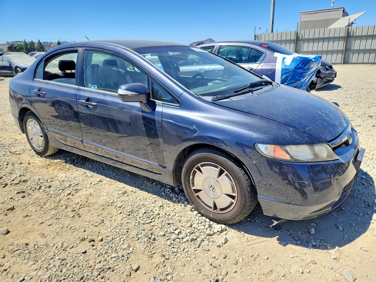 2006 Honda Civic Hybrid Gray vin: JHMFA362X6S025596