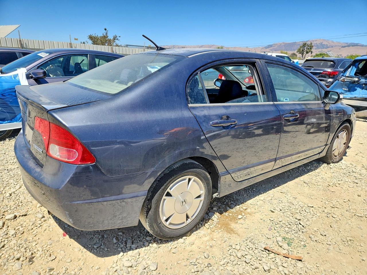 2006 Honda Civic Hybrid Gray vin: JHMFA362X6S025596
