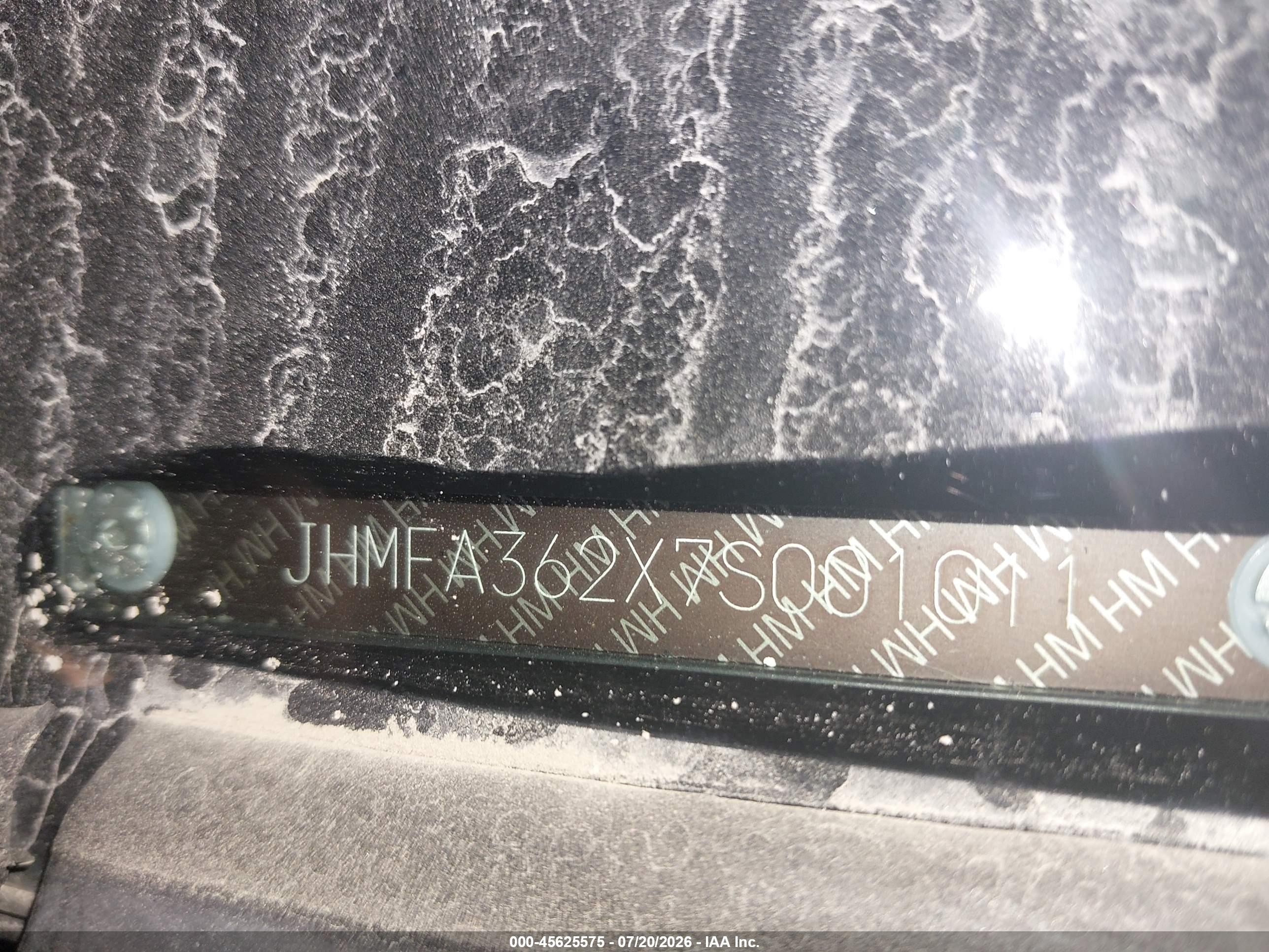 2007 Honda Civic Hybrid   Серый vin: JHMFA362X7S001011