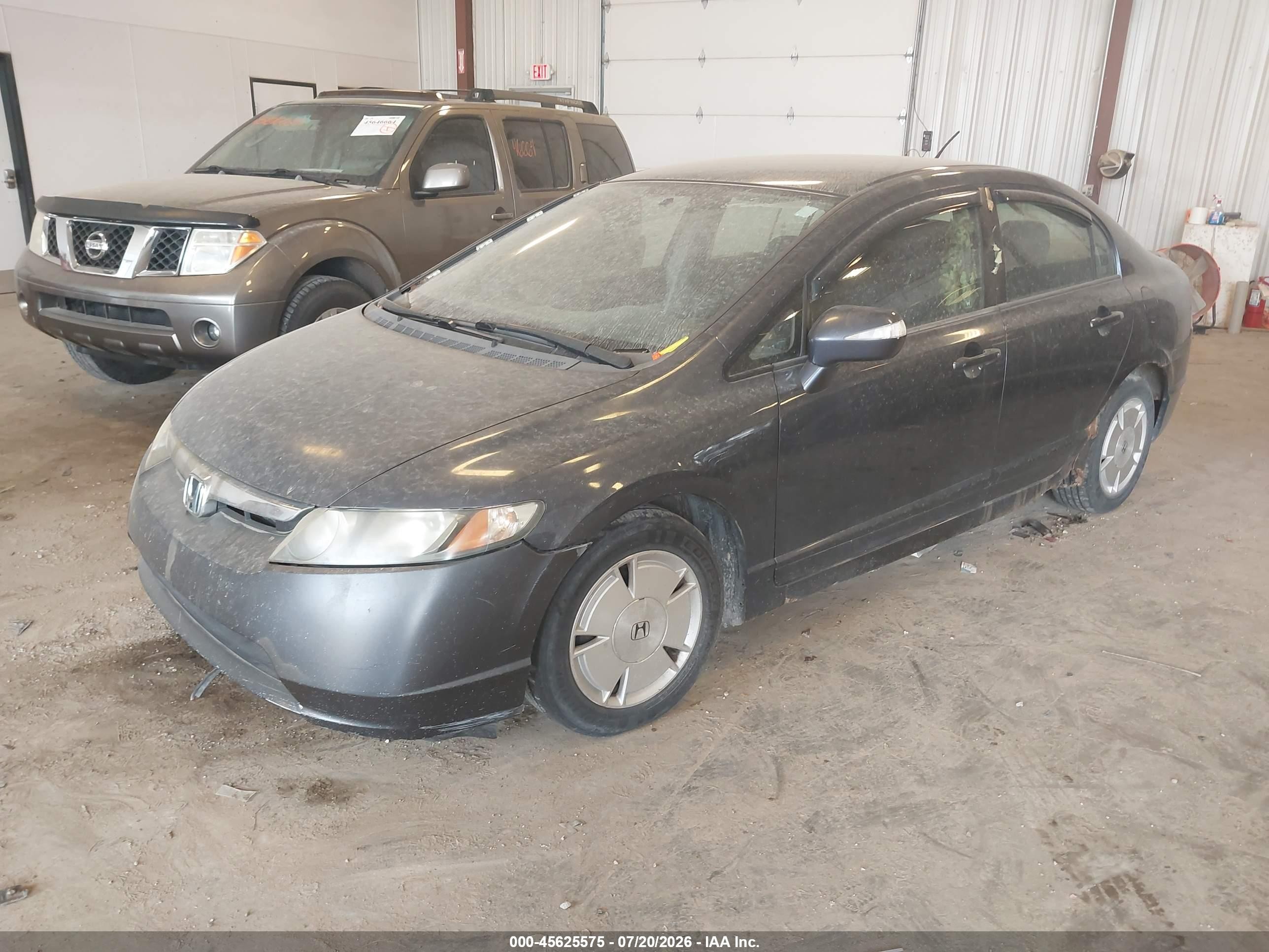 2007 Honda Civic Hybrid   Серый vin: JHMFA362X7S001011