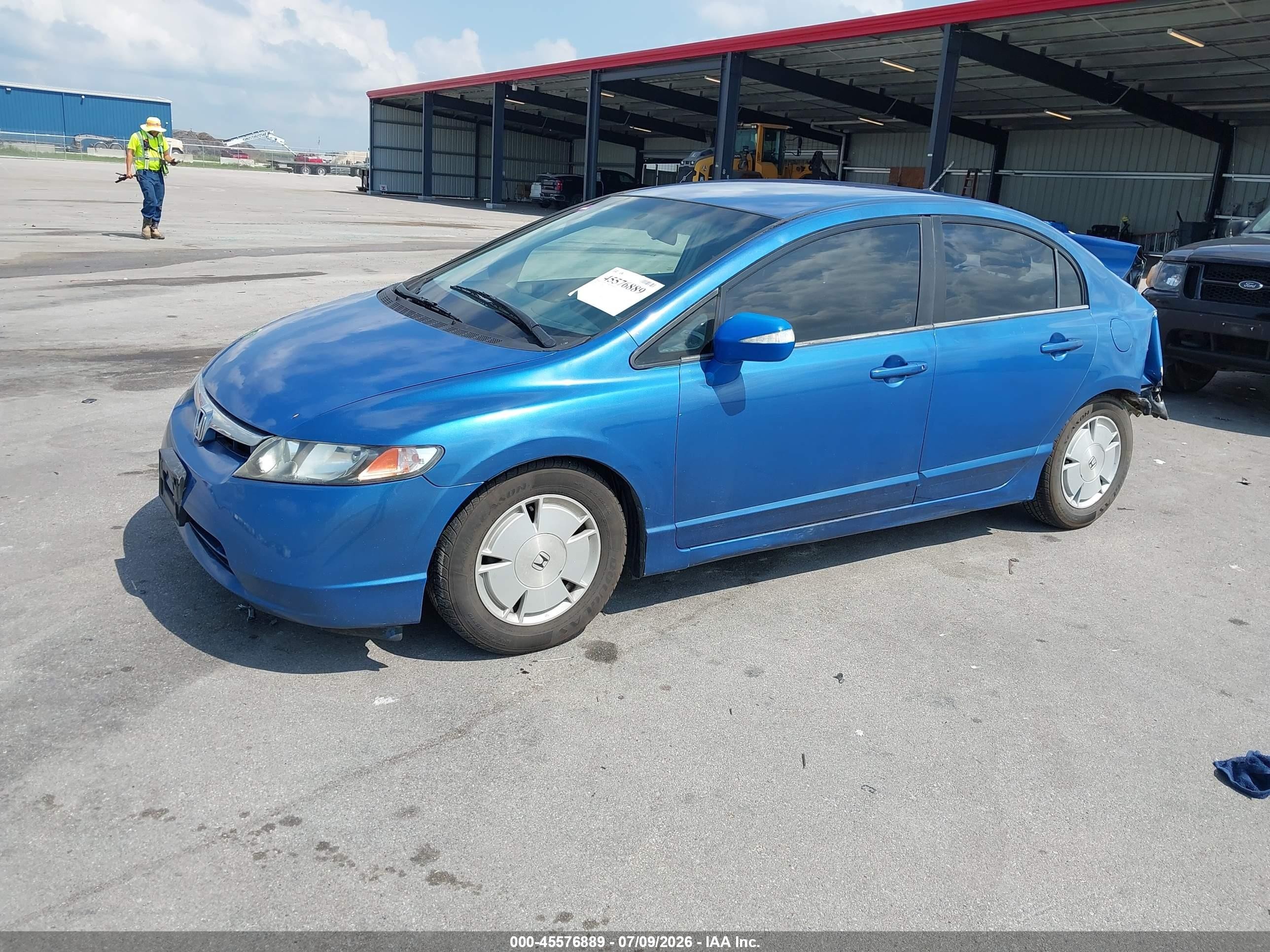 2007 Honda Civic Hybrid   Синий vin: JHMFA362X7S006855