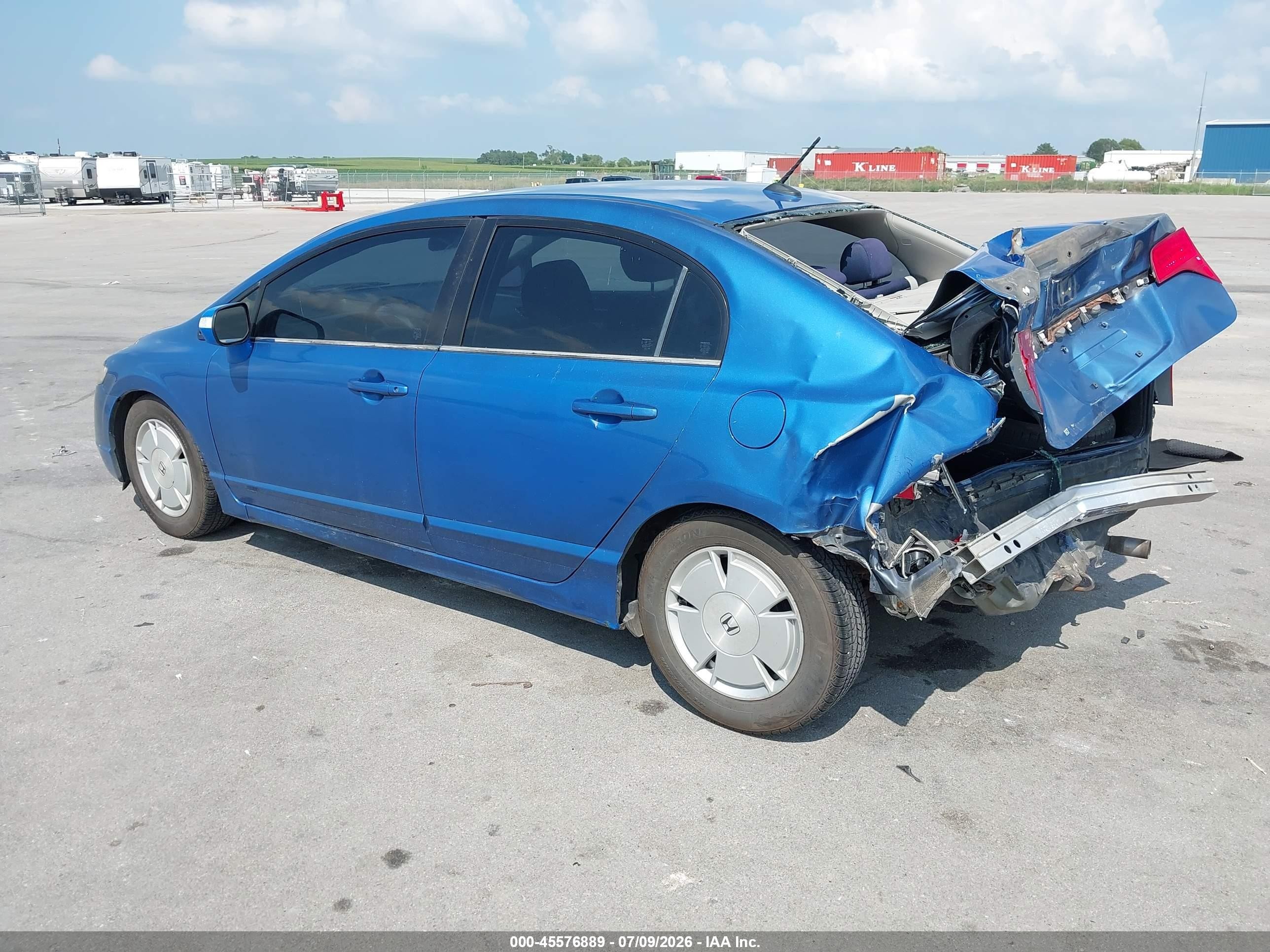 2007 Honda Civic Hybrid   Синий vin: JHMFA362X7S006855