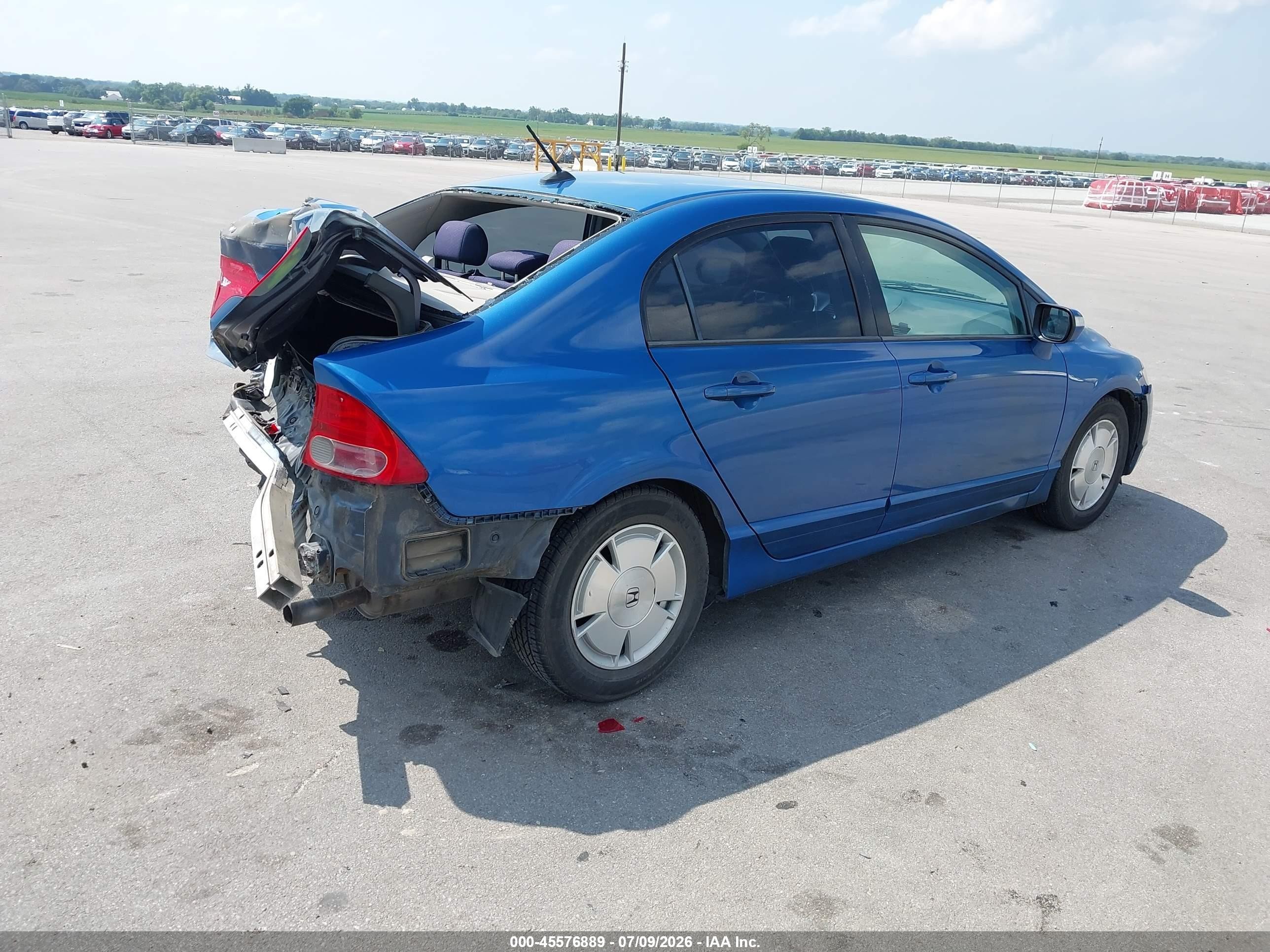 2007 Honda Civic Hybrid   Синий vin: JHMFA362X7S006855