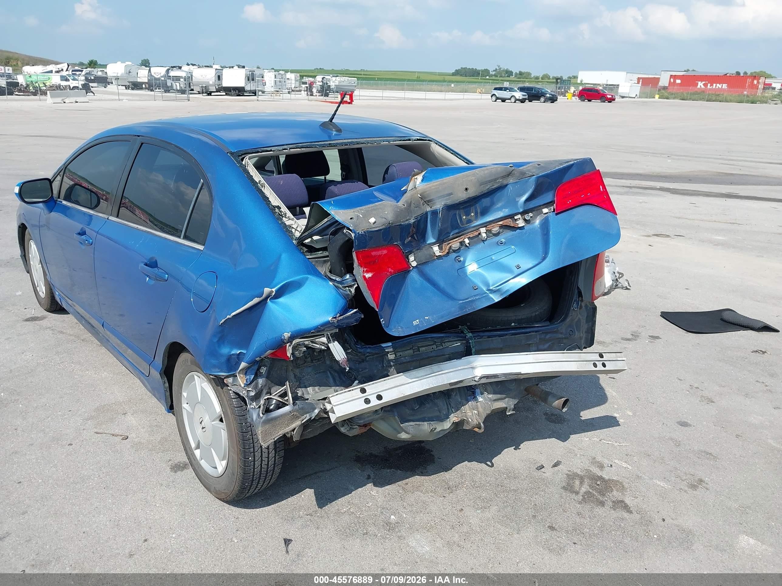 2007 Honda Civic Hybrid   Синий vin: JHMFA362X7S006855