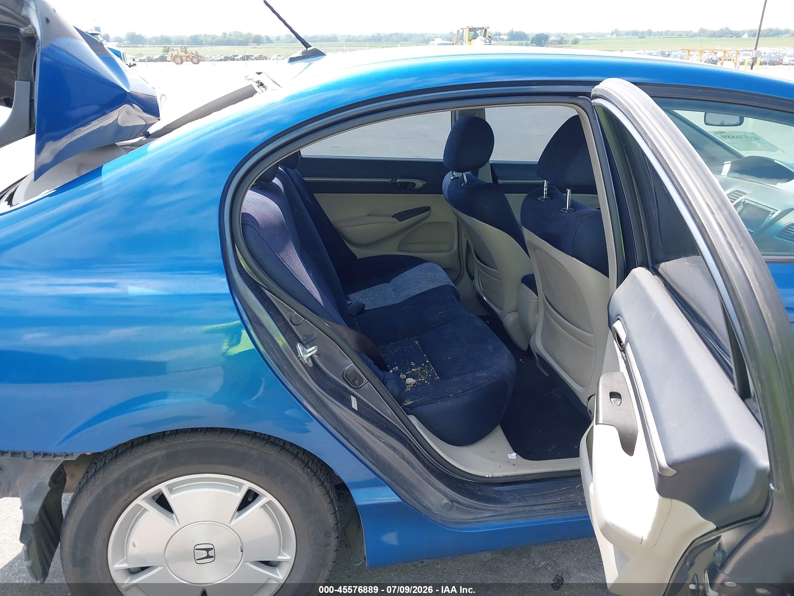 2007 Honda Civic Hybrid   Синий vin: JHMFA362X7S006855