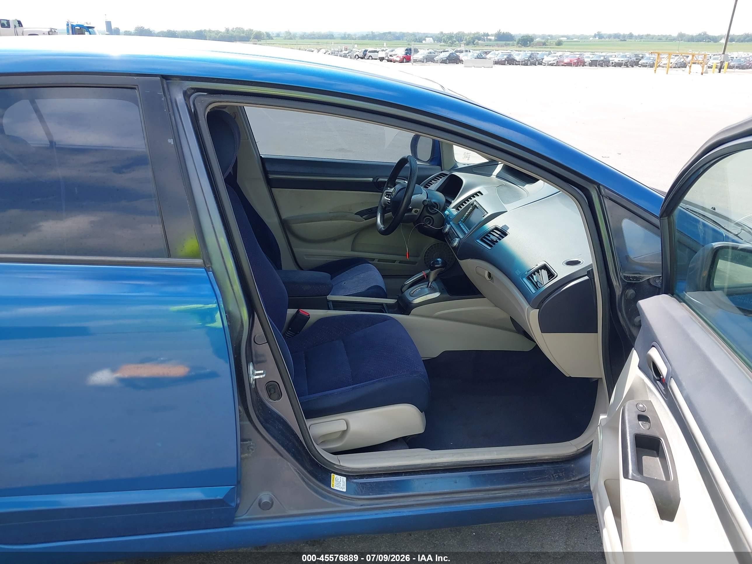 2007 Honda Civic Hybrid   Синий vin: JHMFA362X7S006855